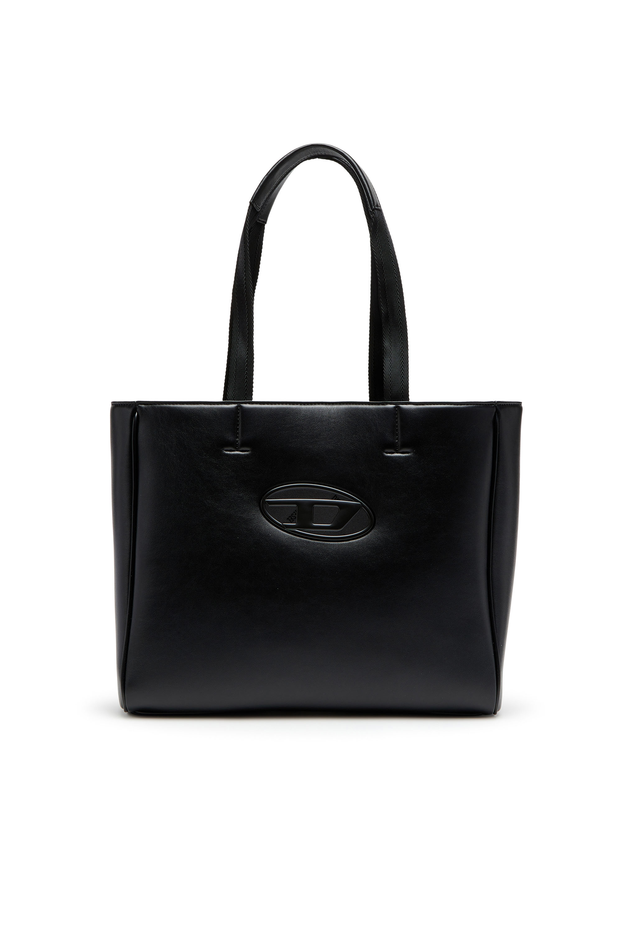 Diesel - HOLI-D SHOPPER EW, Unisex's Holi-D-Square shopper in bonded neoprene in Black - 1