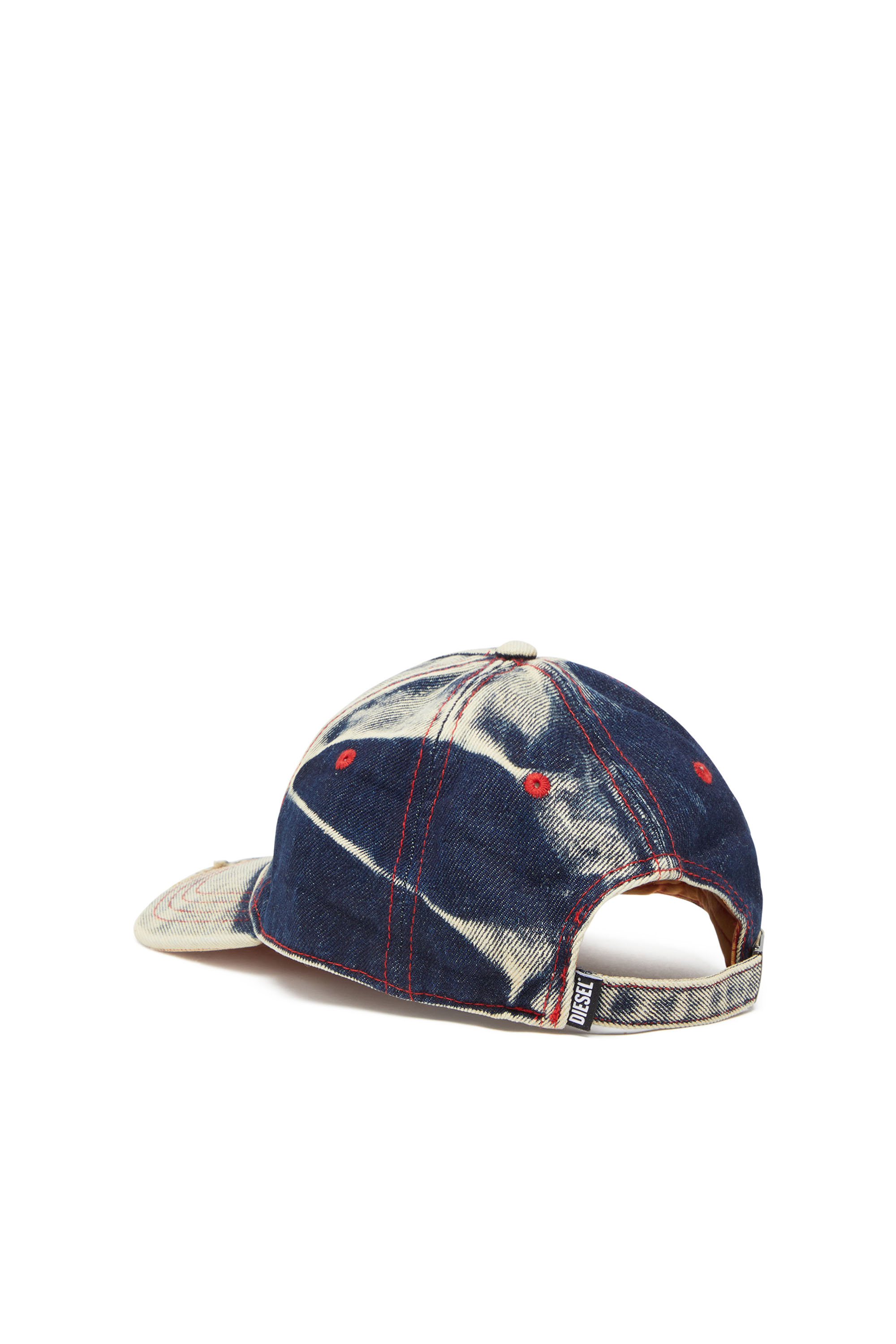 Diesel - C-SEYMON, Unisex Basecap aus behandeltem Denim in Blau/Weiss - 2