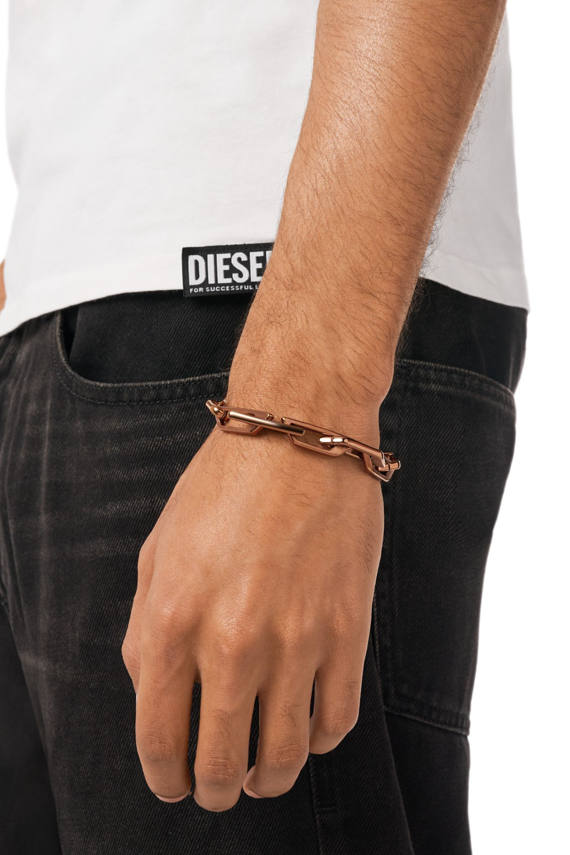 Diesel - DX1645200 JEWELLERY, Unisex Edelstahl Kettenarmband in Bronze - 4