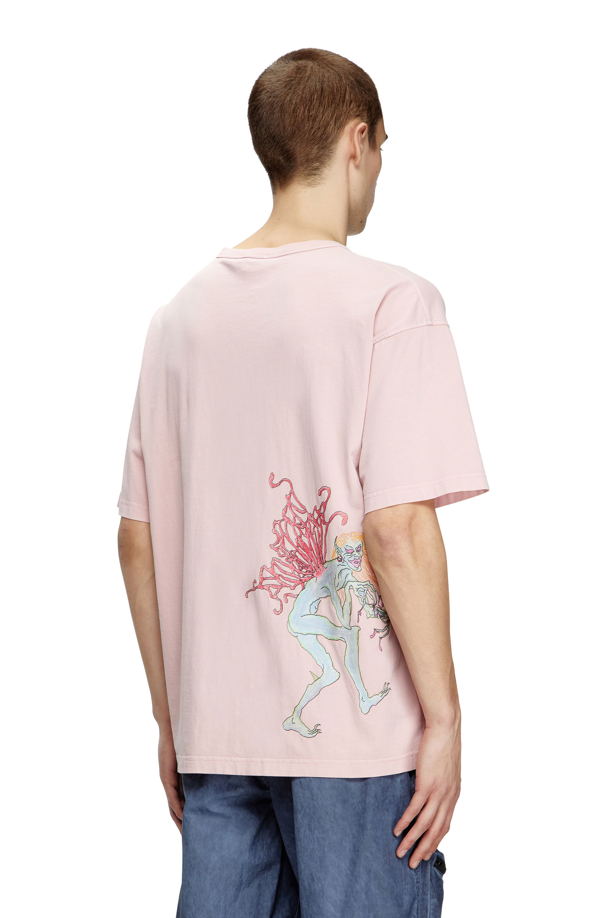 Diesel - T-BOXT-R28, Herren T-Shirt mit Tattoo-Grafiken in Rosa - 4