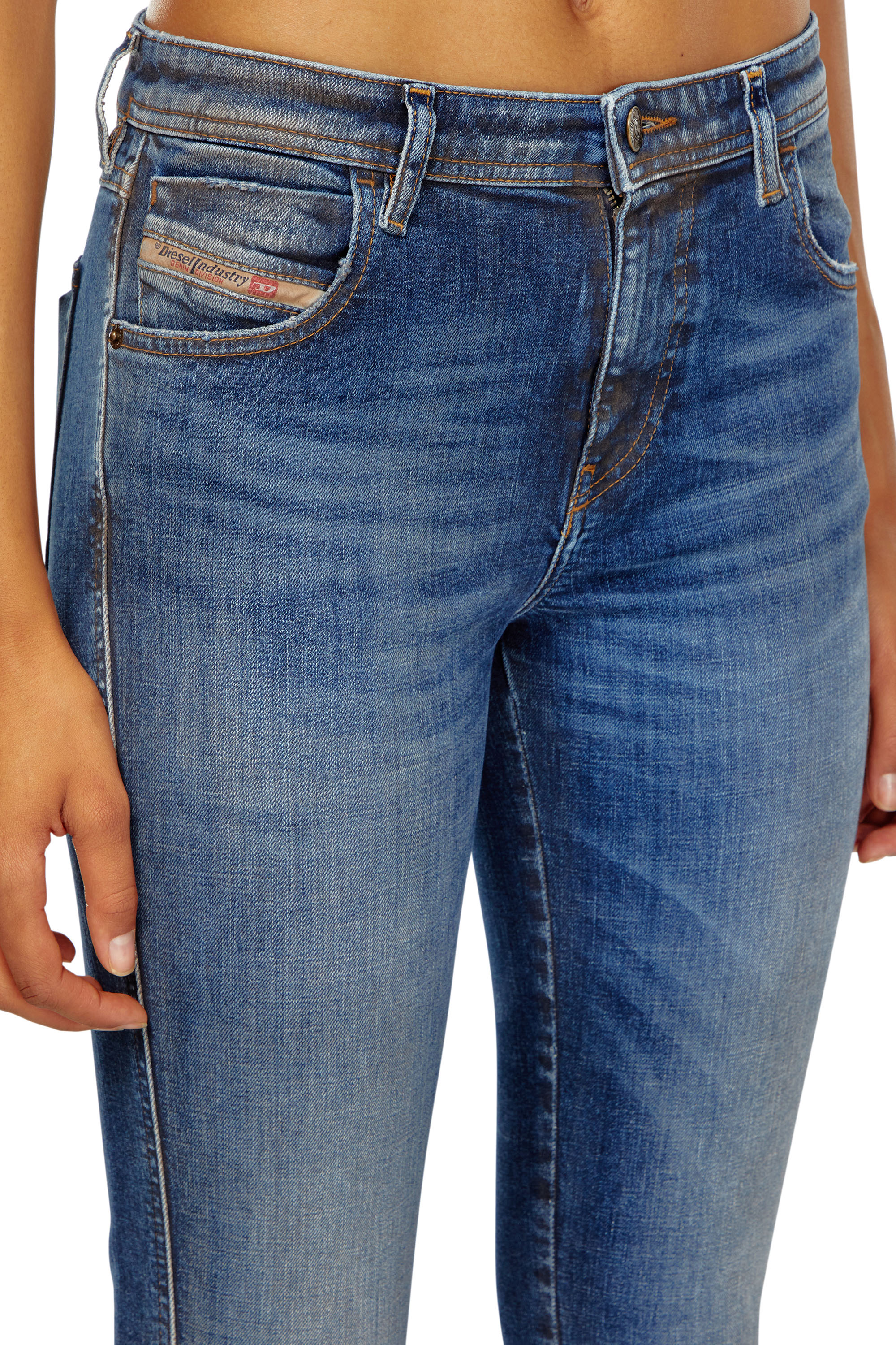 Diesel - Woman Skinny Jeans 2015 Babhila 09J32, Dark Blue - Image 4