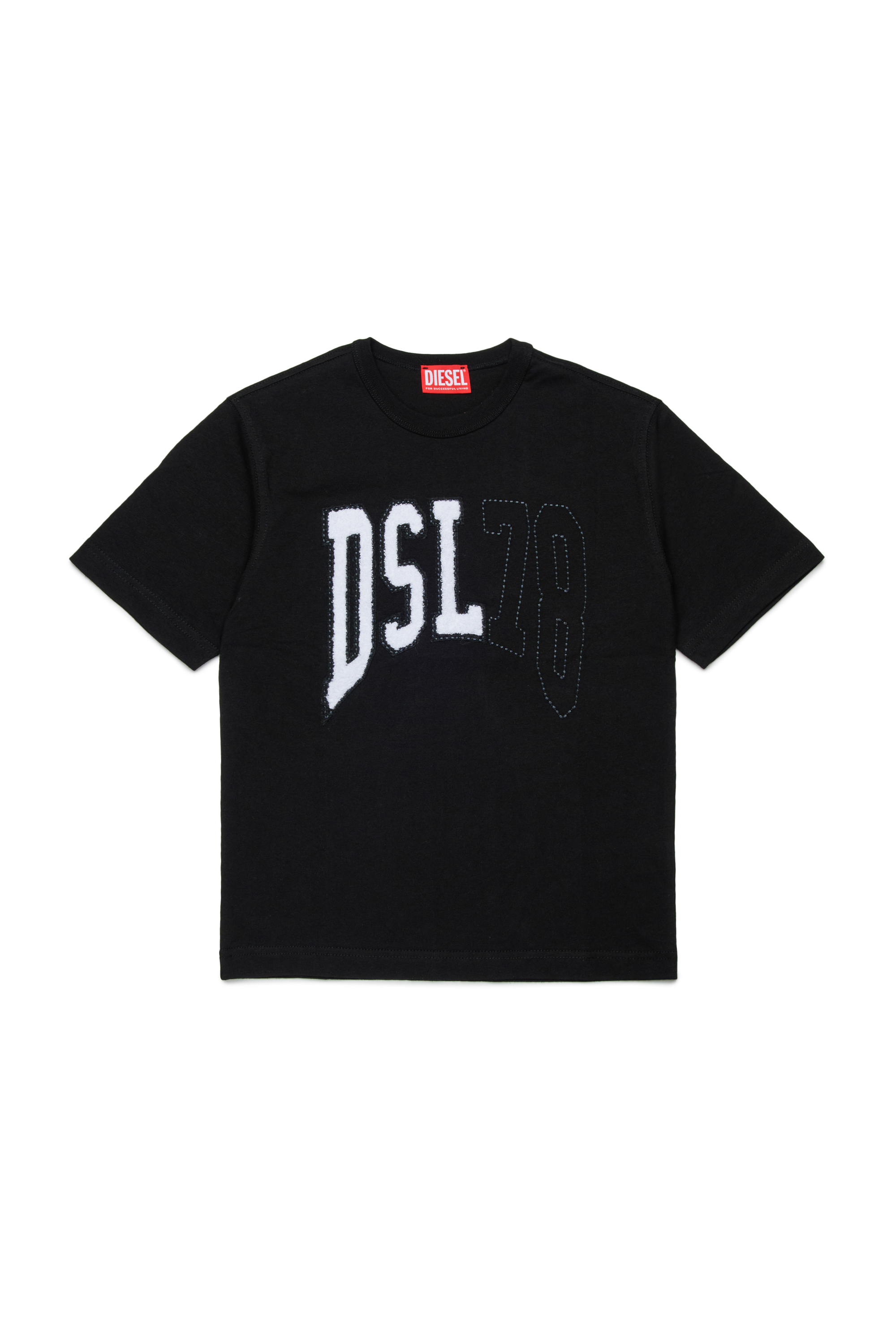 Diesel - TWASHN OVER, Herren T-Shirt mit College-DSL78-Logo in Schwarz - 1