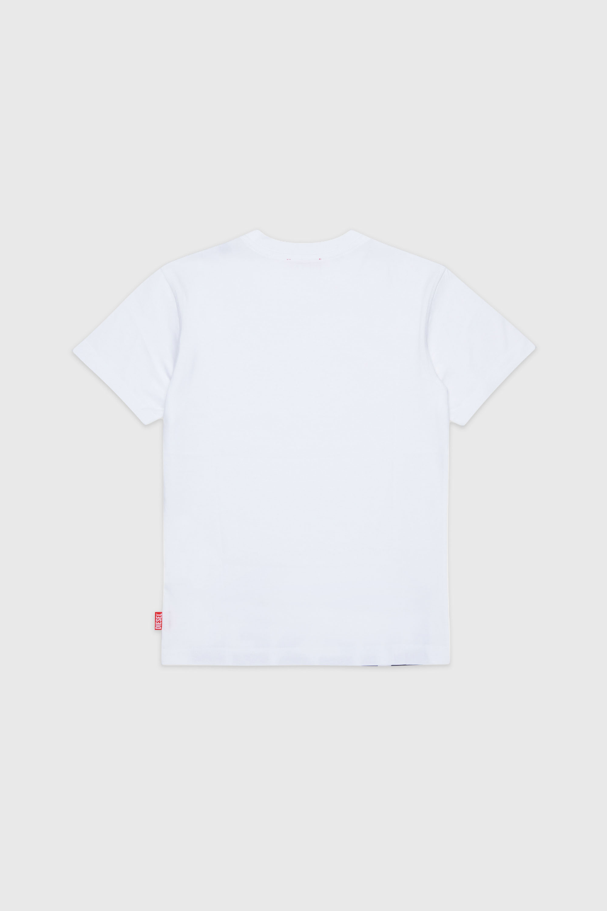 Diesel - TPRES, Man's T-shirt with cut-off logo in White - 2