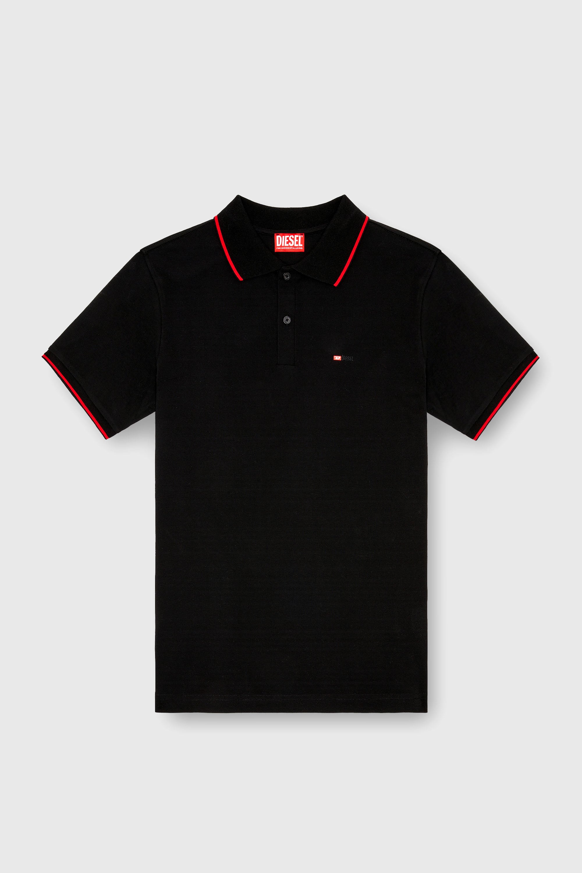 Diesel - T-FERRY-MICRODIV, Herren Poloshirt mit Diesel-Microstickerei in Schwarz - 2