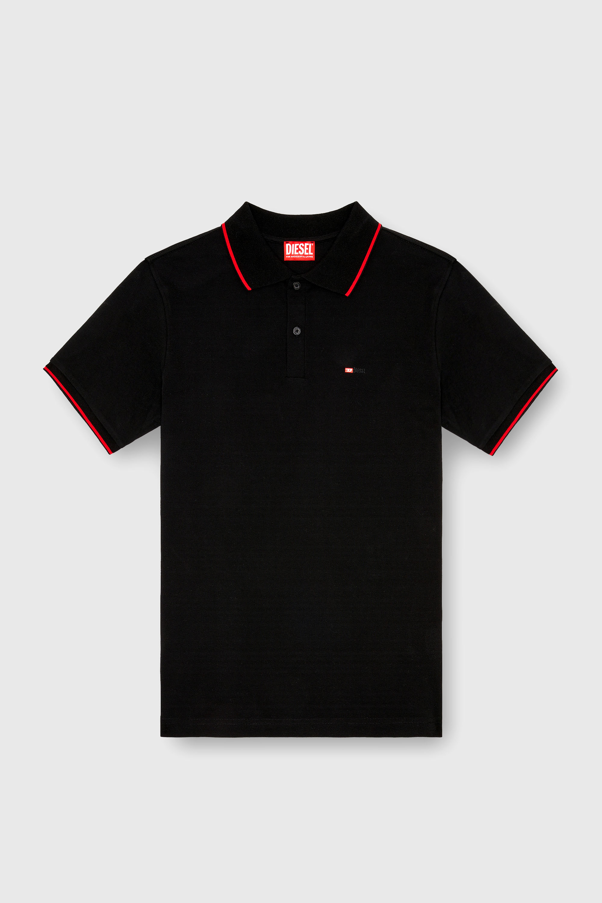 Diesel - T-FERRY-MICRODIV, Herren Poloshirt mit Diesel-Microstickerei in Schwarz - 2
