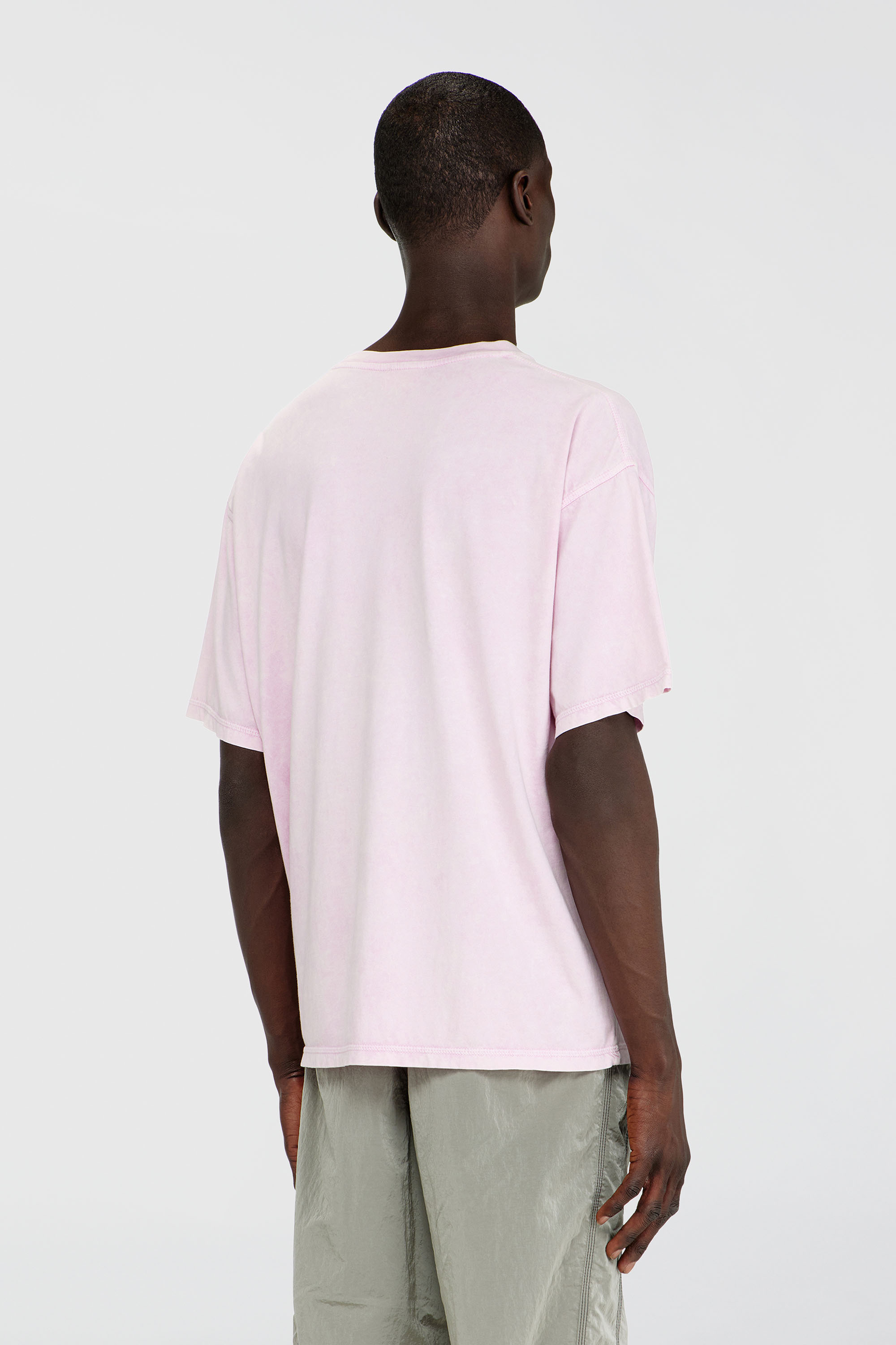 Diesel - T-BOXT-AA14, Herren Baumwoll-T-Shirt mit behandelten Effekt in Rosa - 4