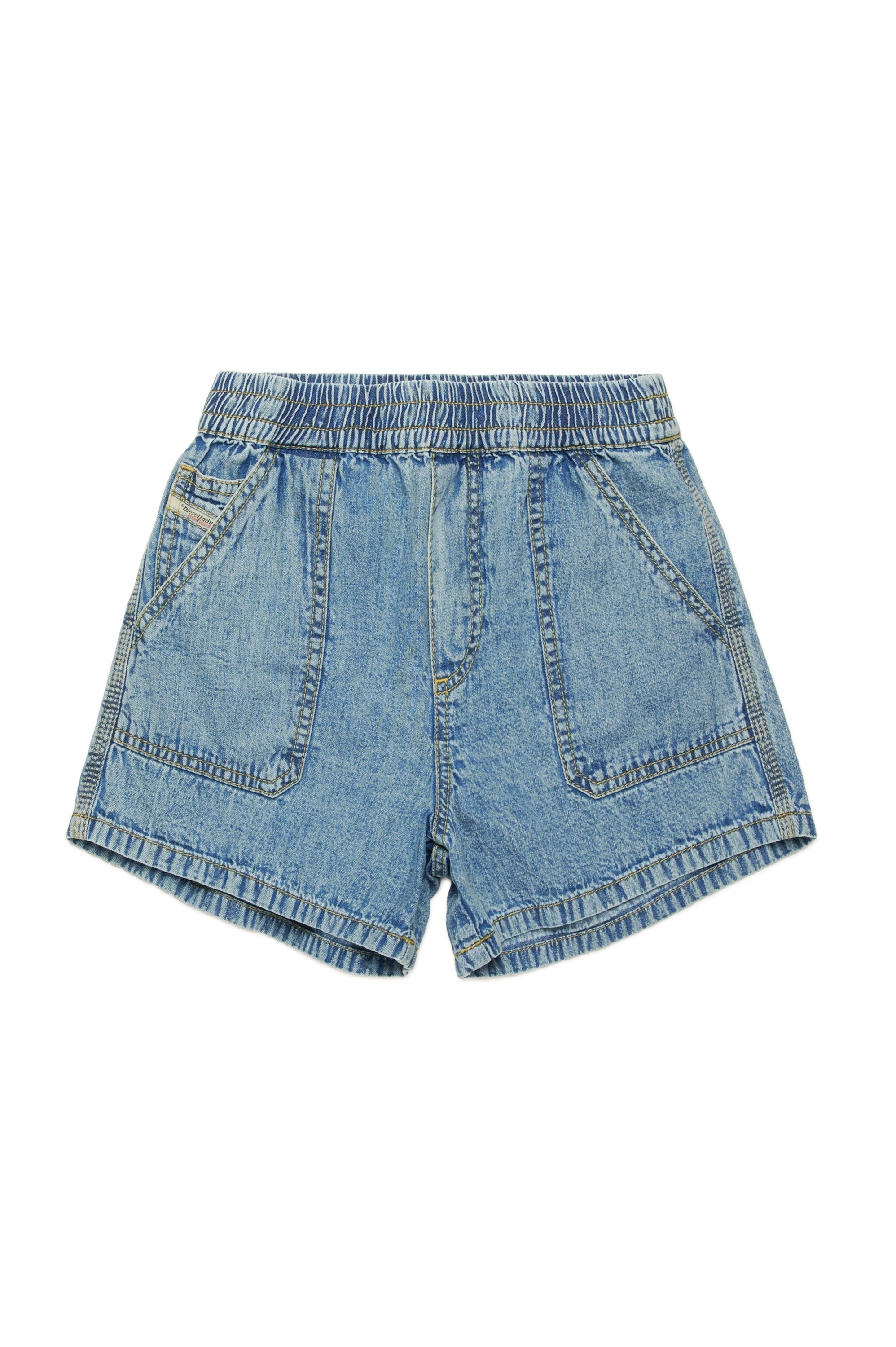 Diesel - PINTY, Damen Shorts aus Denim mit aufgesetzten Taschen in Mittelblau - 1