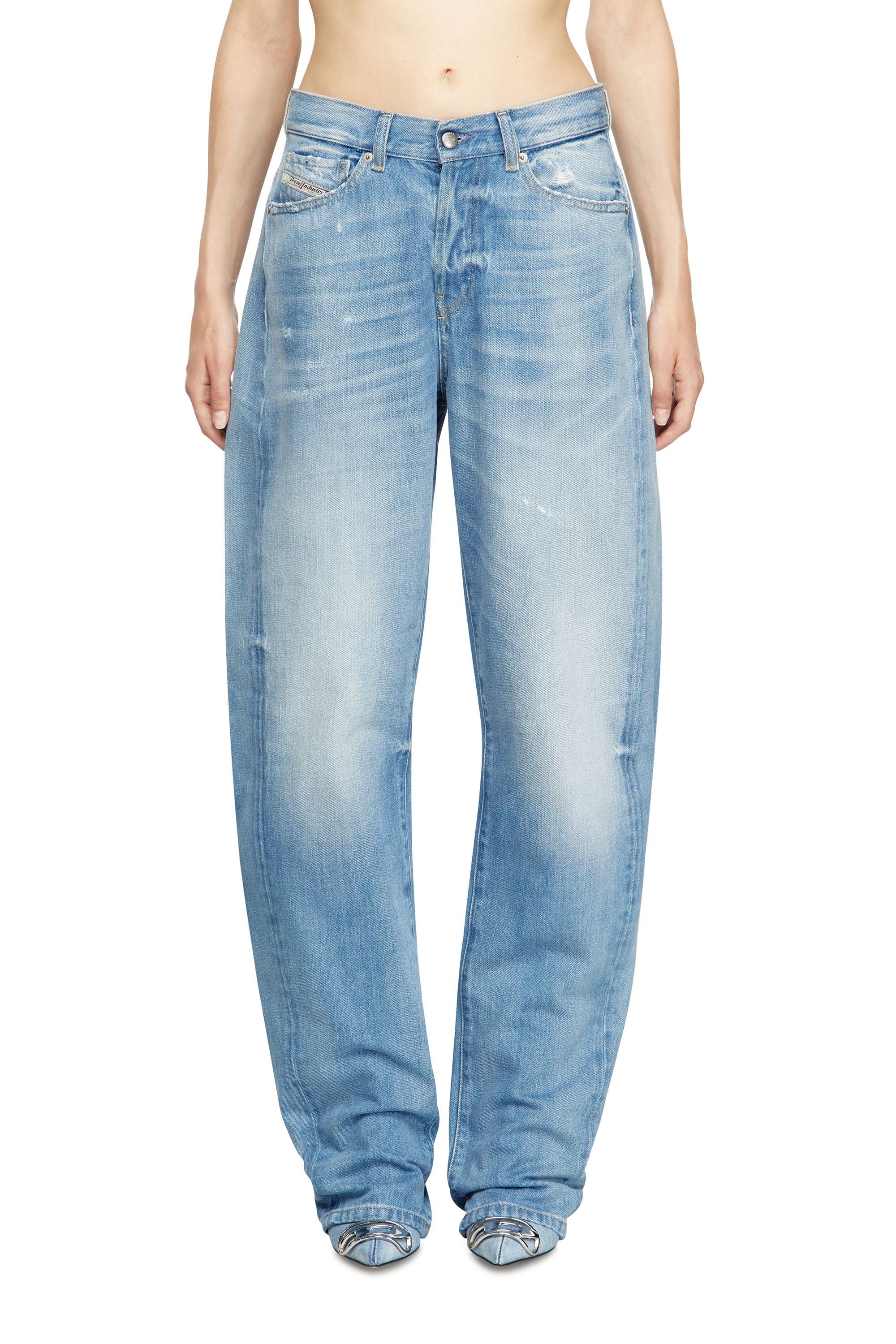 Diesel - Damen Relaxed Jeans 1974 D-Ellz 09M24, Hellblau - 1