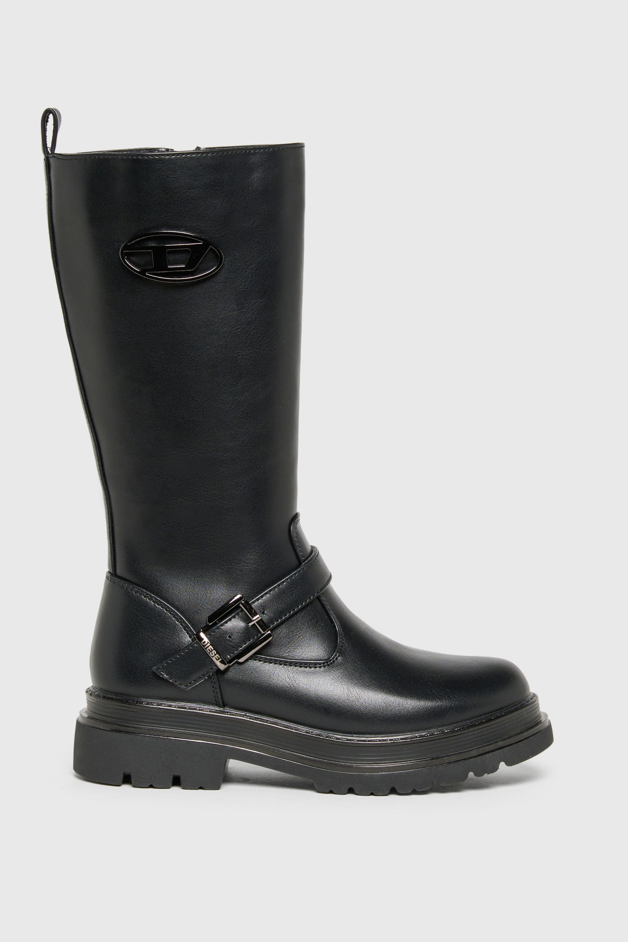 Diesel - D-KRILTY, Unisex D-Krilty - Hohe Stiefel mit Schnallendetail in Schwarz - 1