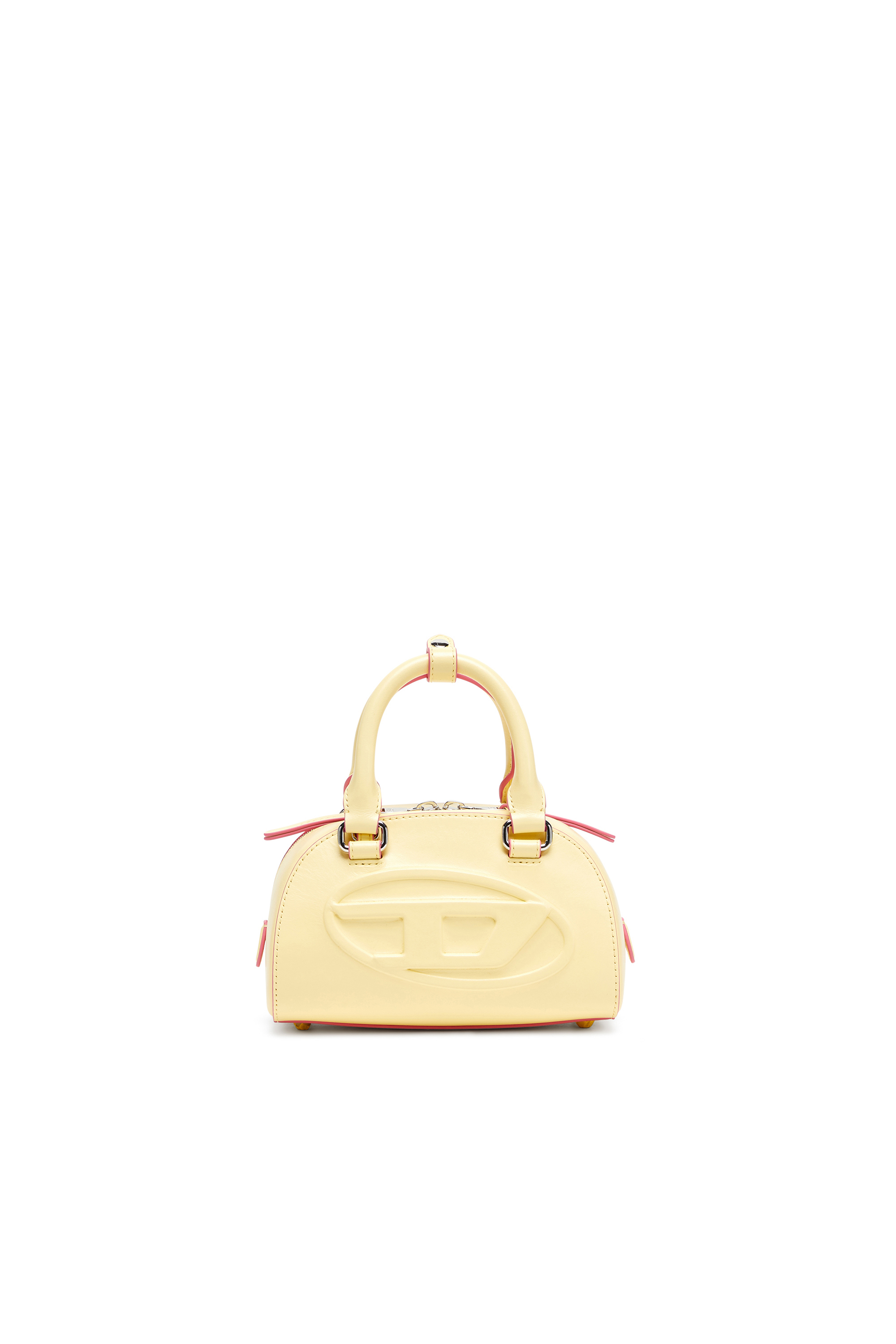 Diesel - 1DR DOME CROSSBODY, Damen 1DR Dome-Mini-Bowling-Tasche aus Leder in Gelb - 1