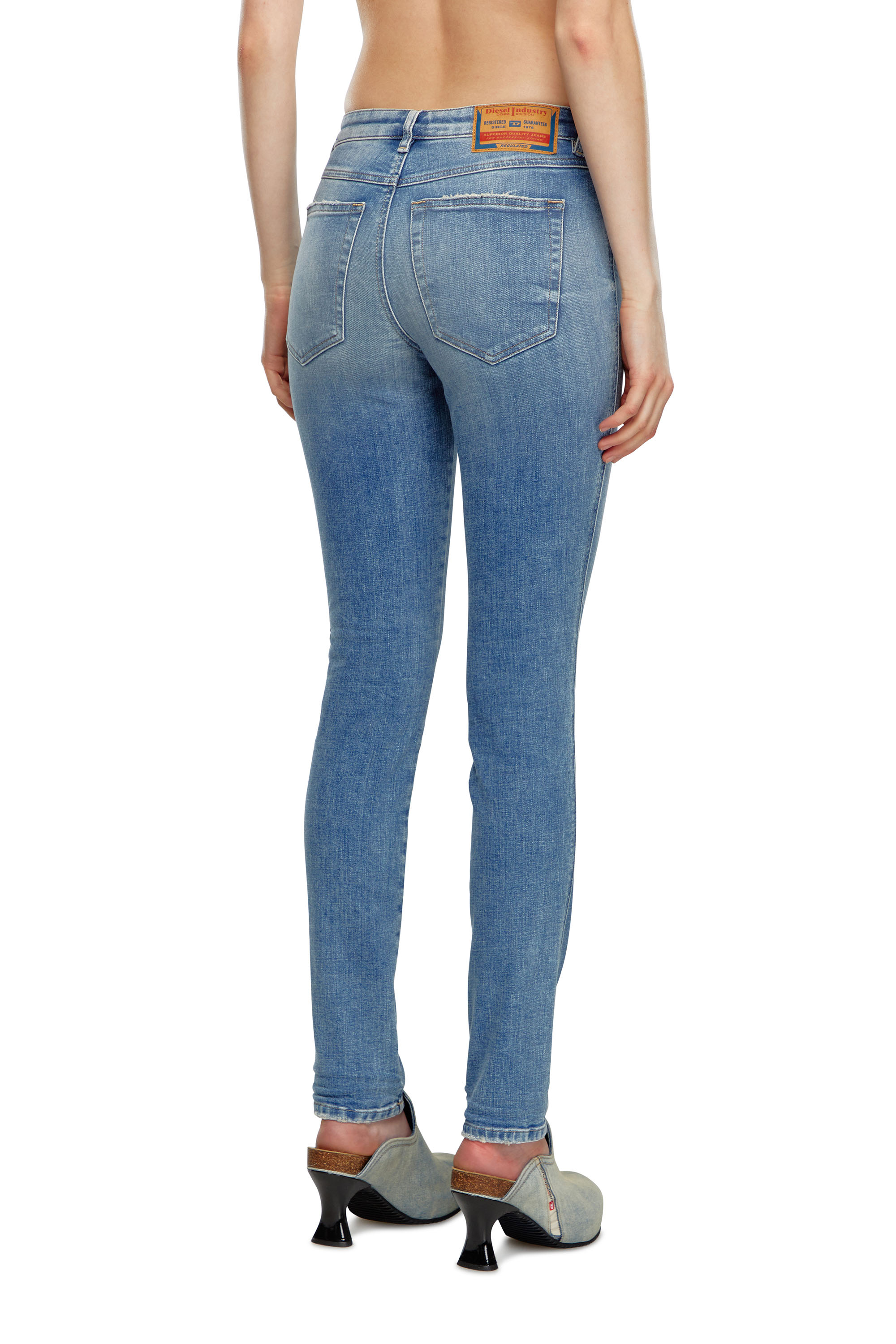 Diesel - Woman Skinny Jeans 2015 Babhila 09J21, Light Blue - Image 3
