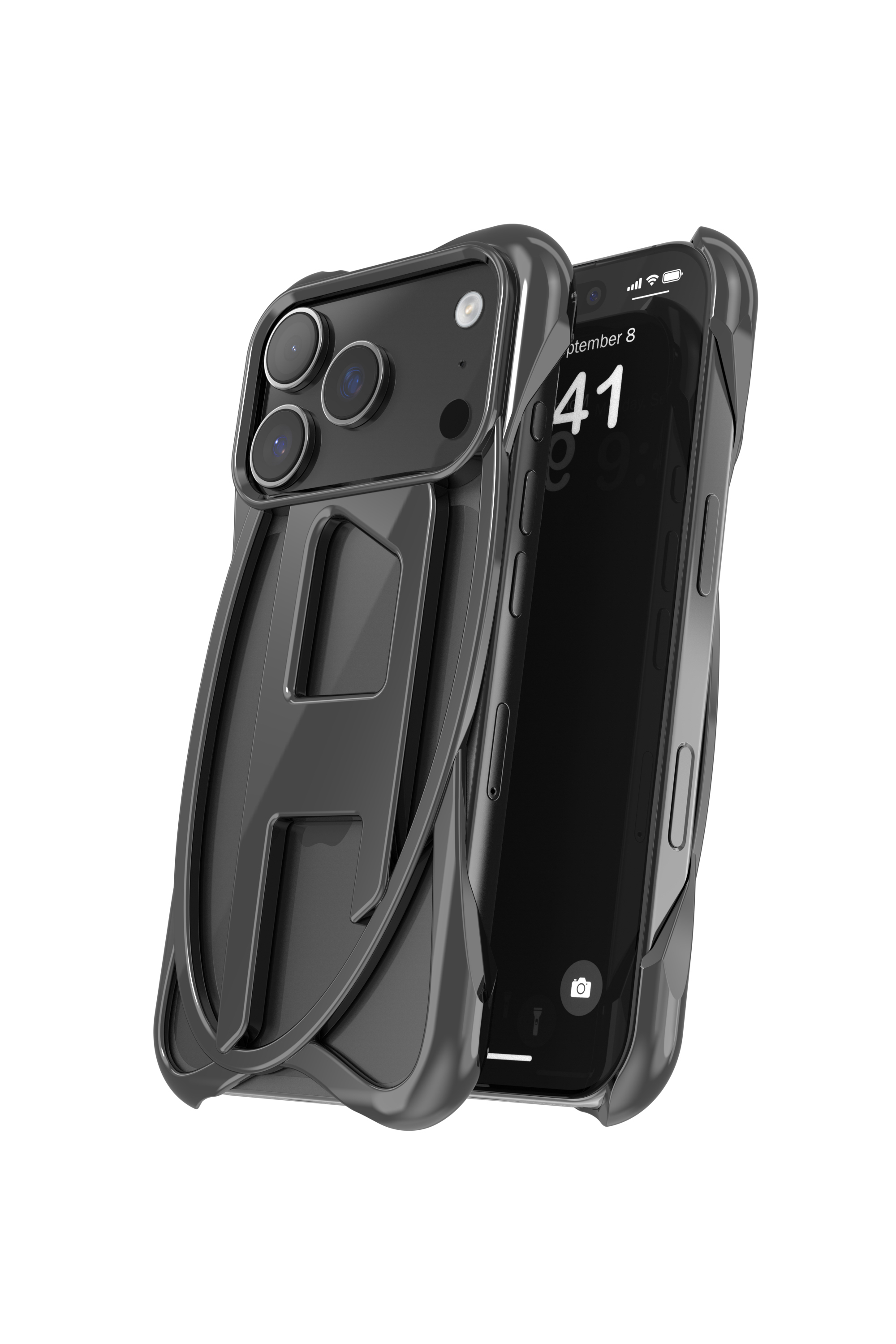 Diesel - 60448  D FRAME CASE, Unisex Caged D Glossy Case für iPhone 17 Pro in Schwarz - 3