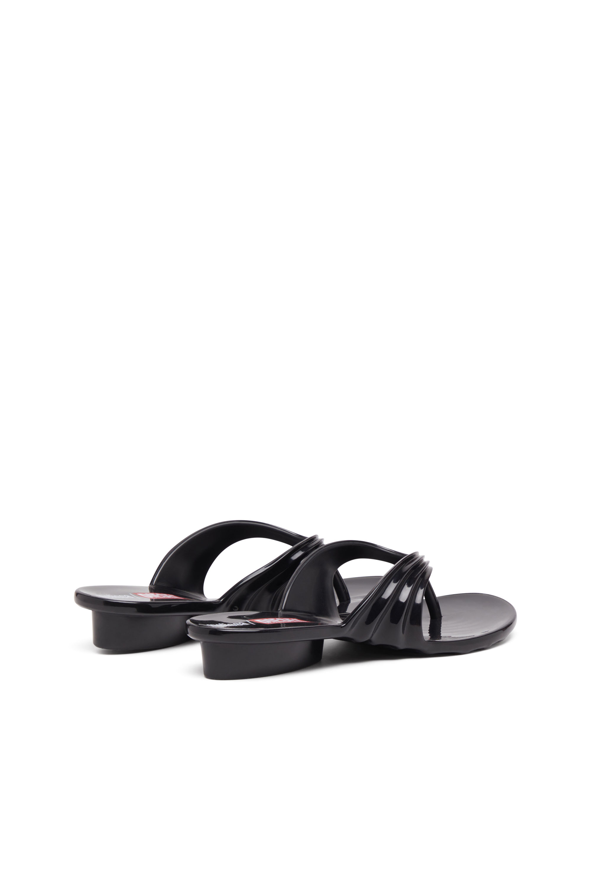Diesel - MELISSA QUANTUM THONG, Damen K&uuml;nstlerisch gestaltete Flip-Flops aus Melflex&reg; in Schwarz - 4