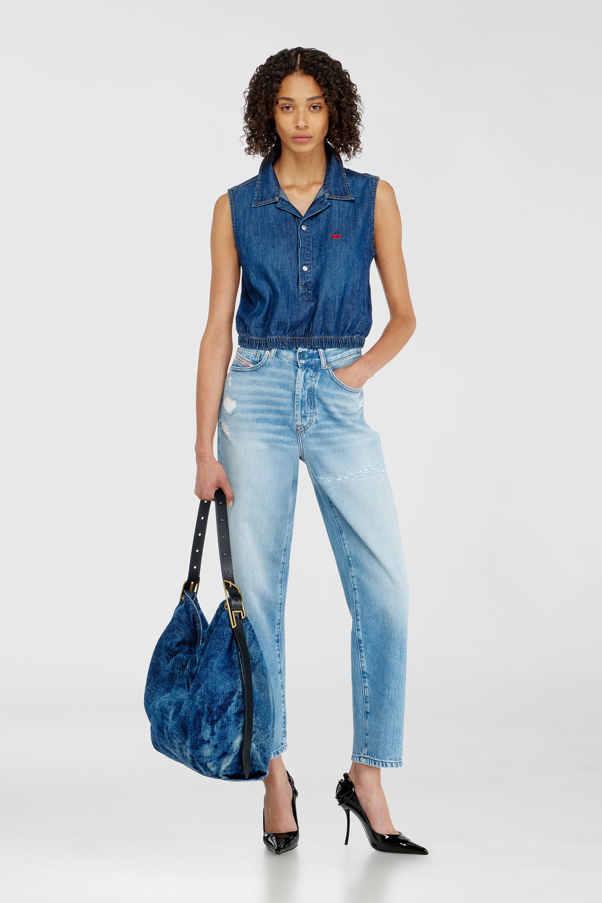 Diesel - Damen Regular Jeans 1981 D-Went 09P49, Hellblau - 1
