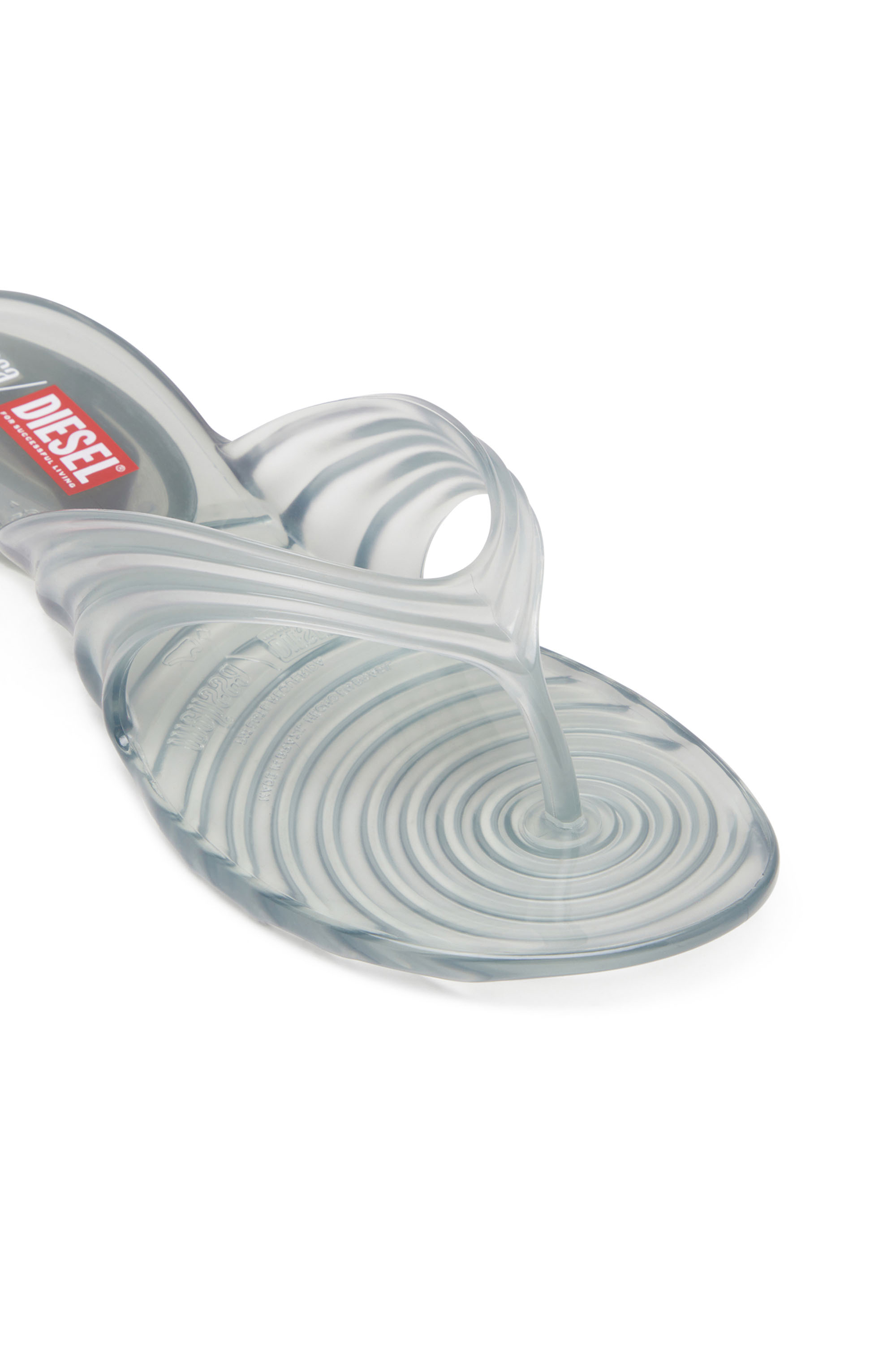 Diesel - MELISSA QUANTUM THONG, Damen Künstlerisch gestaltete Flip-Flops aus Melflex® in Hellgrau - 6