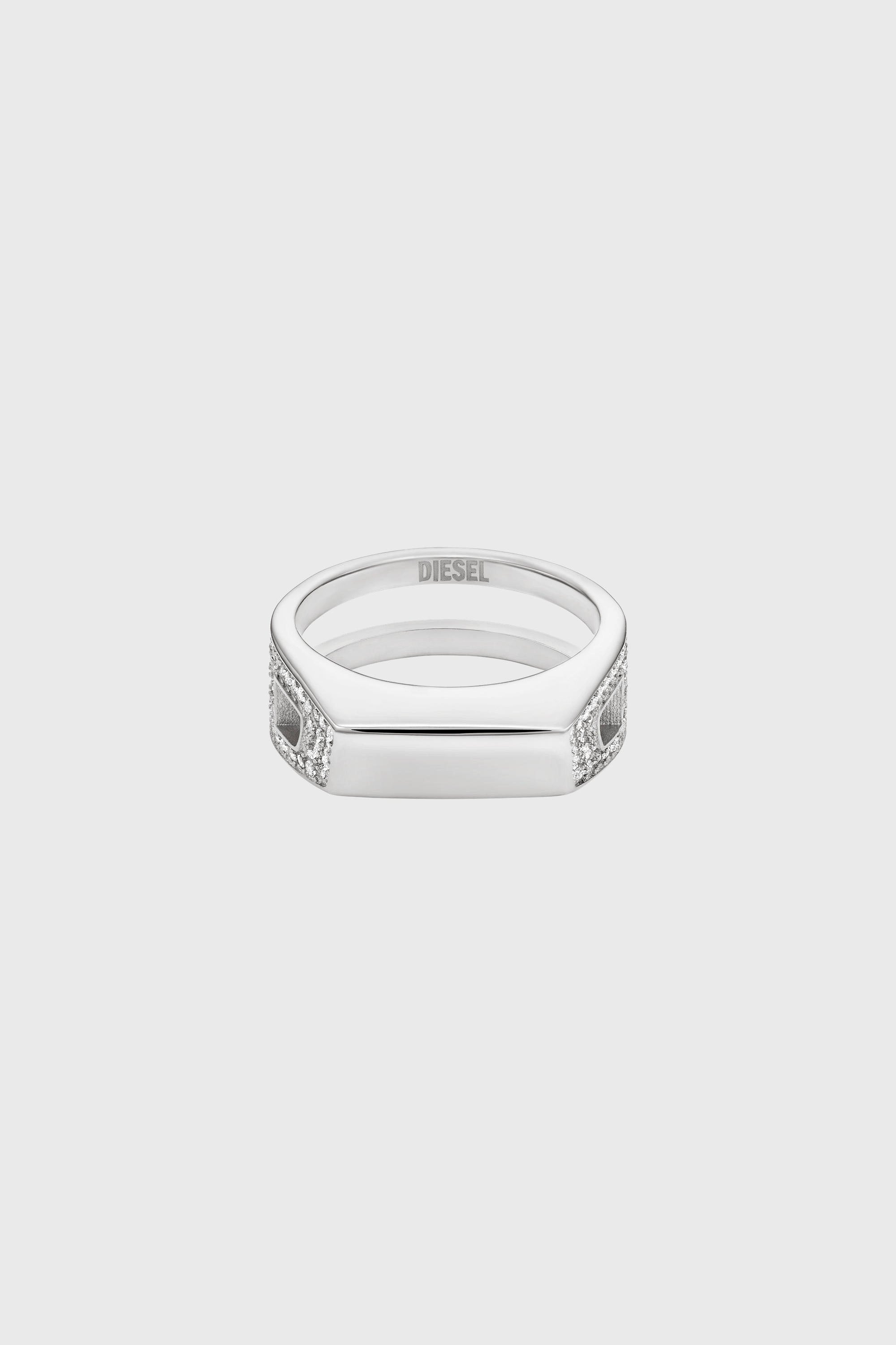 Diesel - DX1740040, Unisex Bandring aus Edelstahl mit Pav&eacute;-Besatz in Silber - 2