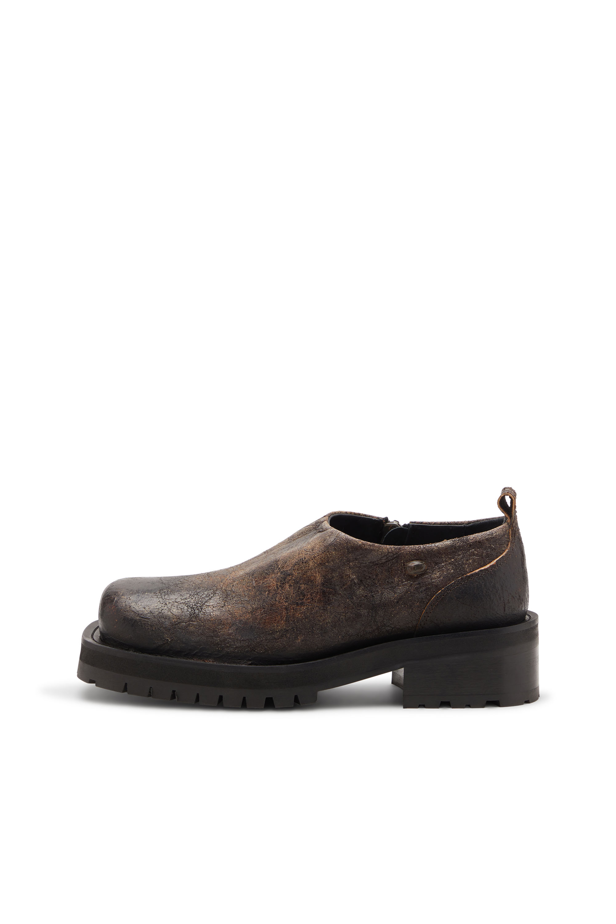 D-TEXAN CLOG, Braun Diesel - D-TEXAN CLOG, Herren D-Texan-Schuhe mit Reißverschluss aus Wildleder in vielgetragener gerissener Optik in Braun - 7