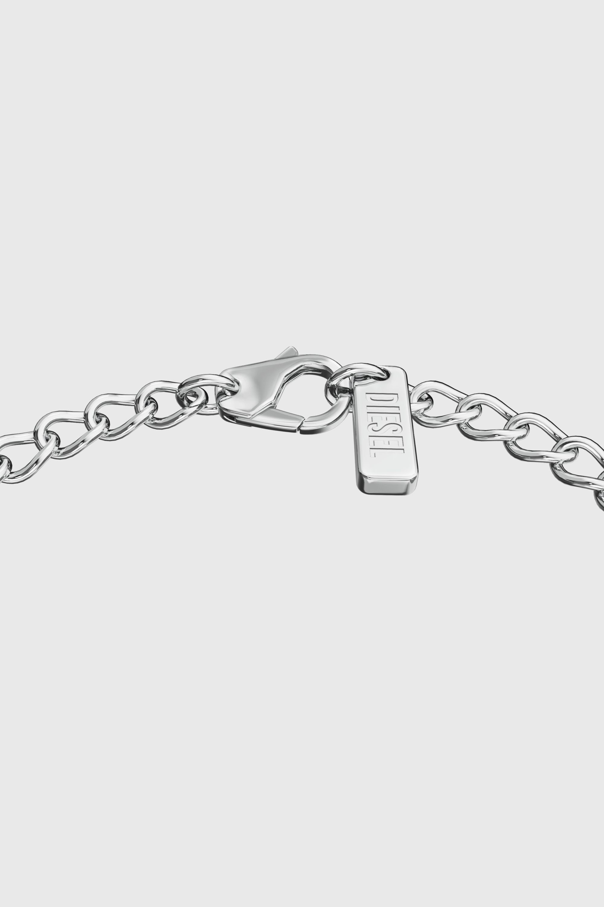 Diesel - DX1690040 JEWELLERY, Unisex Edelstahlarmband in Silber/Rot - 2