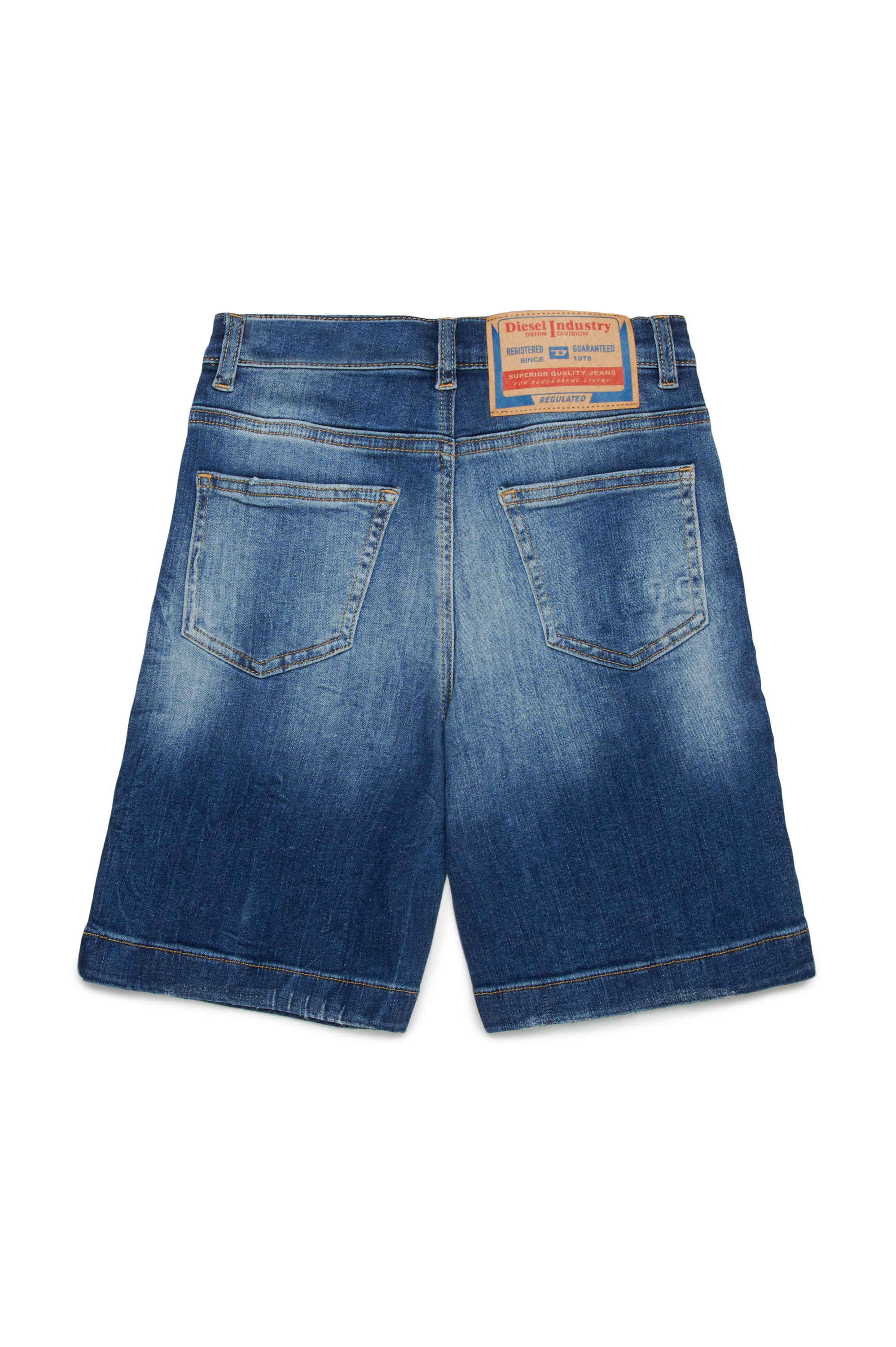 Diesel - D-MACS-SH-J, Herren Bermudashorts aus Rip&Repair-Denim in Dunkelblau - 2