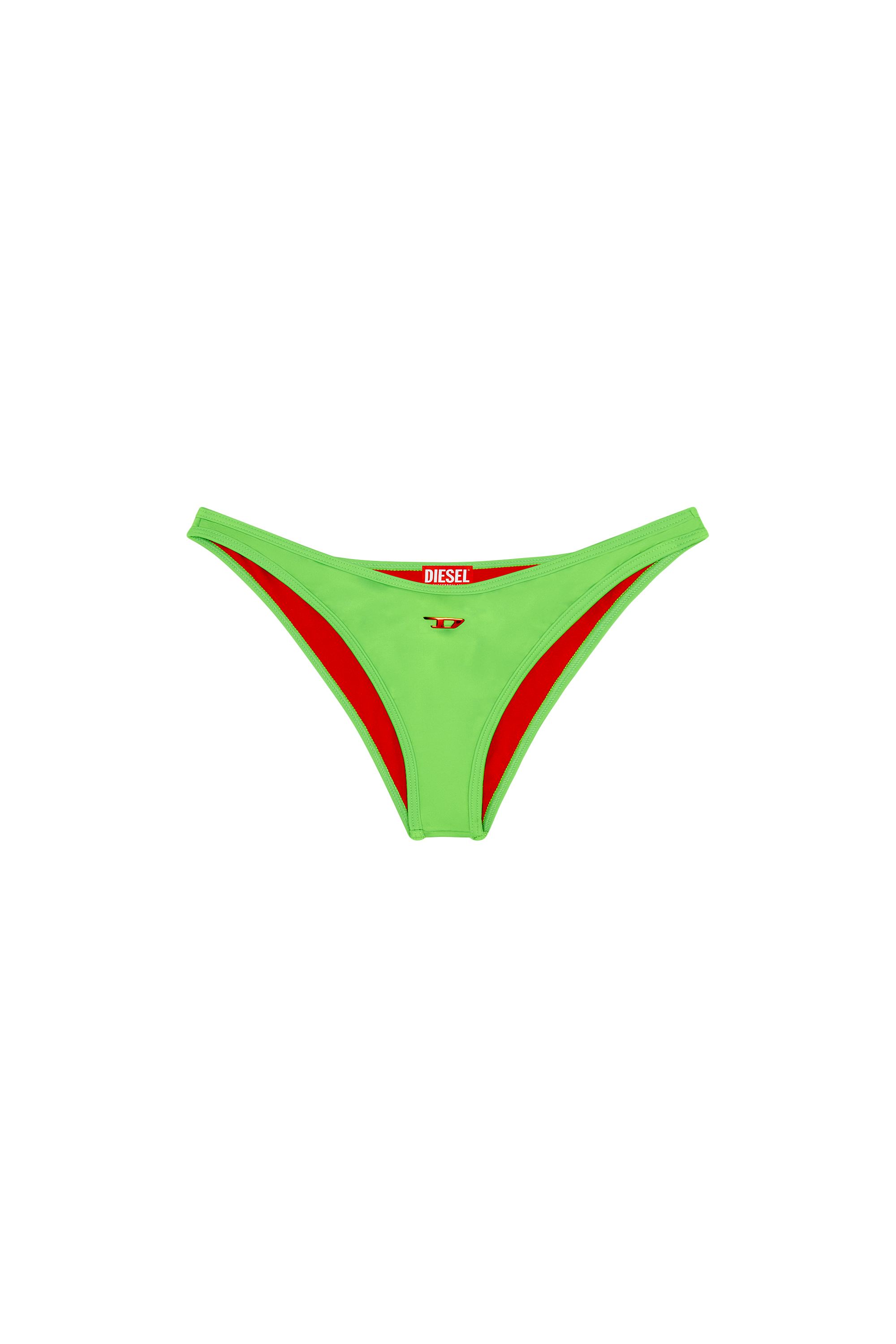 Diesel - BFPN-PUNCHY-X, Damen Neonfarbene Bikinihose mit D-Logo in Grün - Image 4