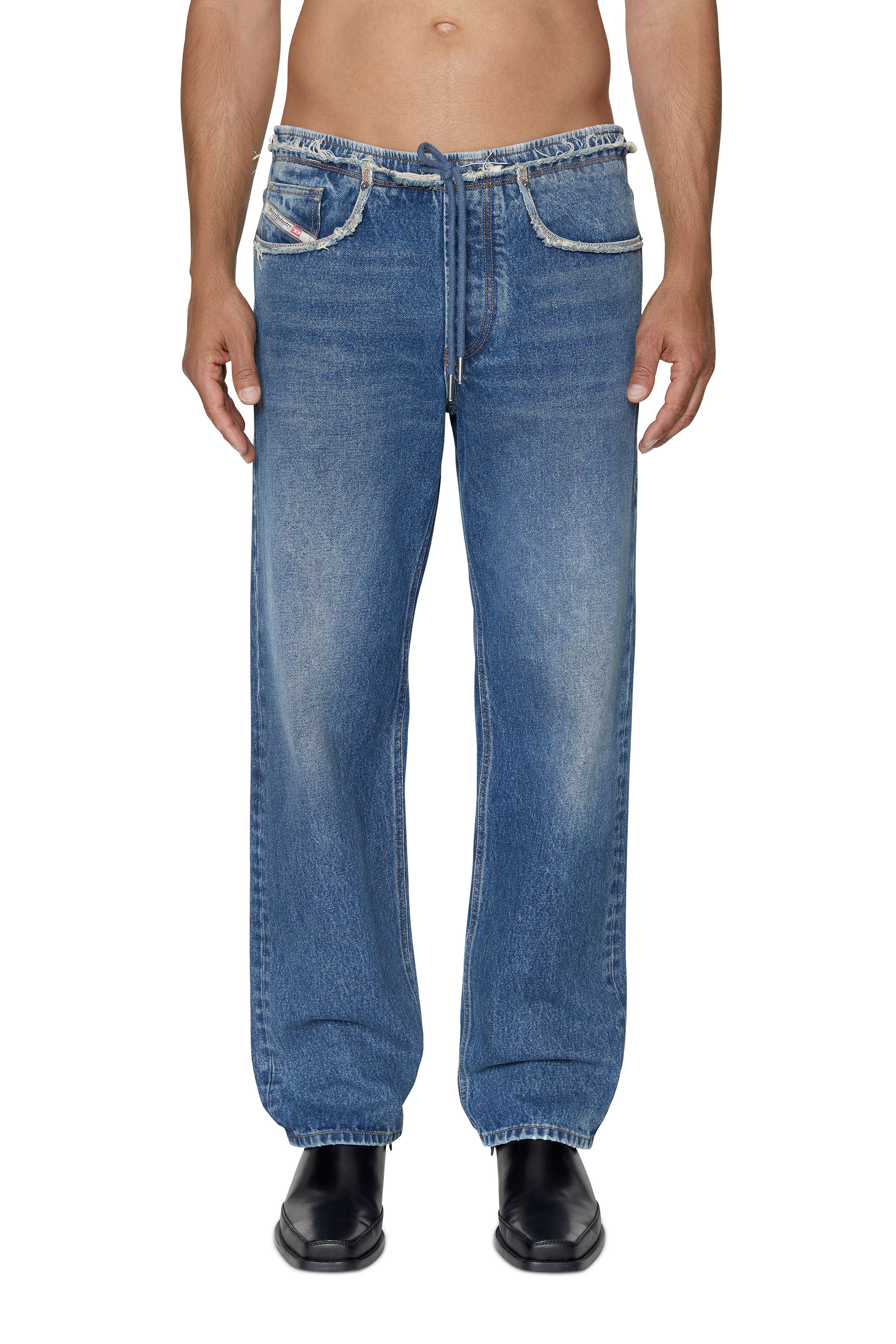 D-Sert 007F2 Straight Jeans, Mittelblau - Jeans