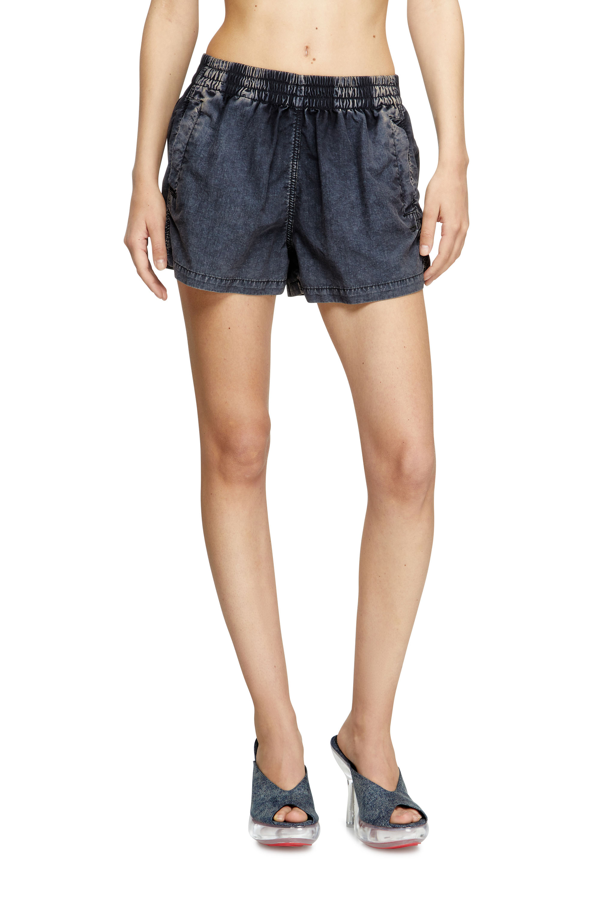 Diesel - S-OUND, Damen Boxershorts aus behandeltem Taslan in Dunkelblau - 3
