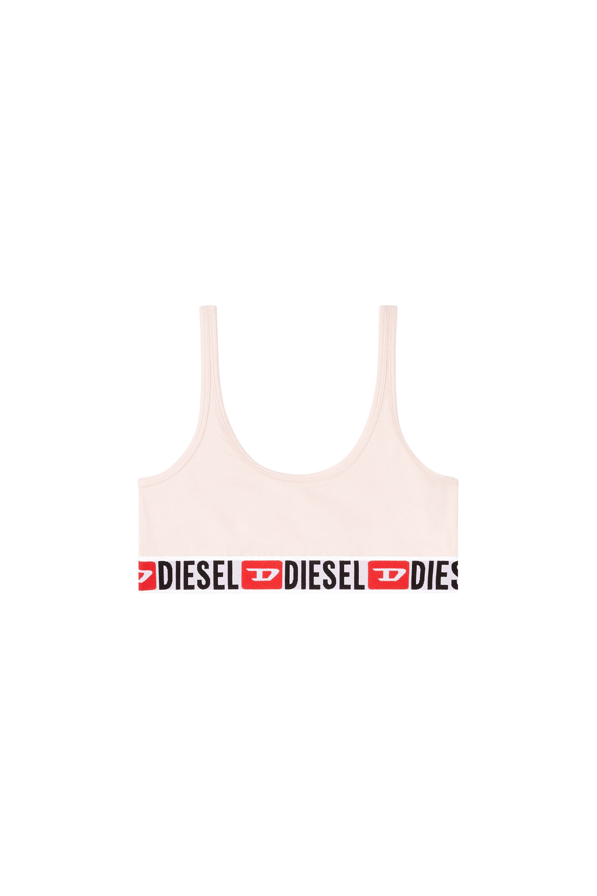 Diesel - UFSB-ORIBA, Damen Bralette mit Logoband in Rosa - 4