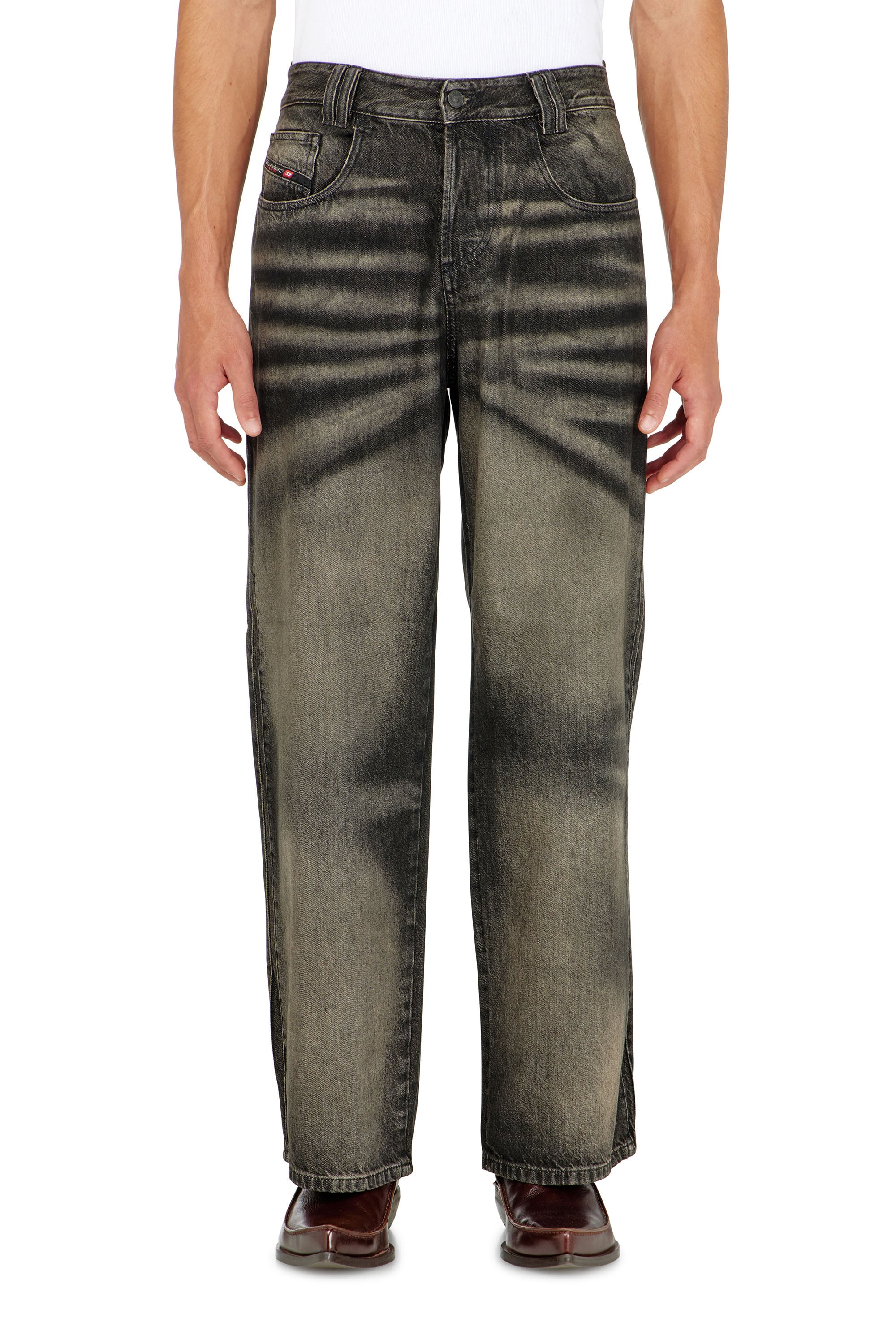 Diesel - Unisex Relaxed Jeans 1982 D-Hakou 09R33, Schwarz/Dunkelgrau - 4