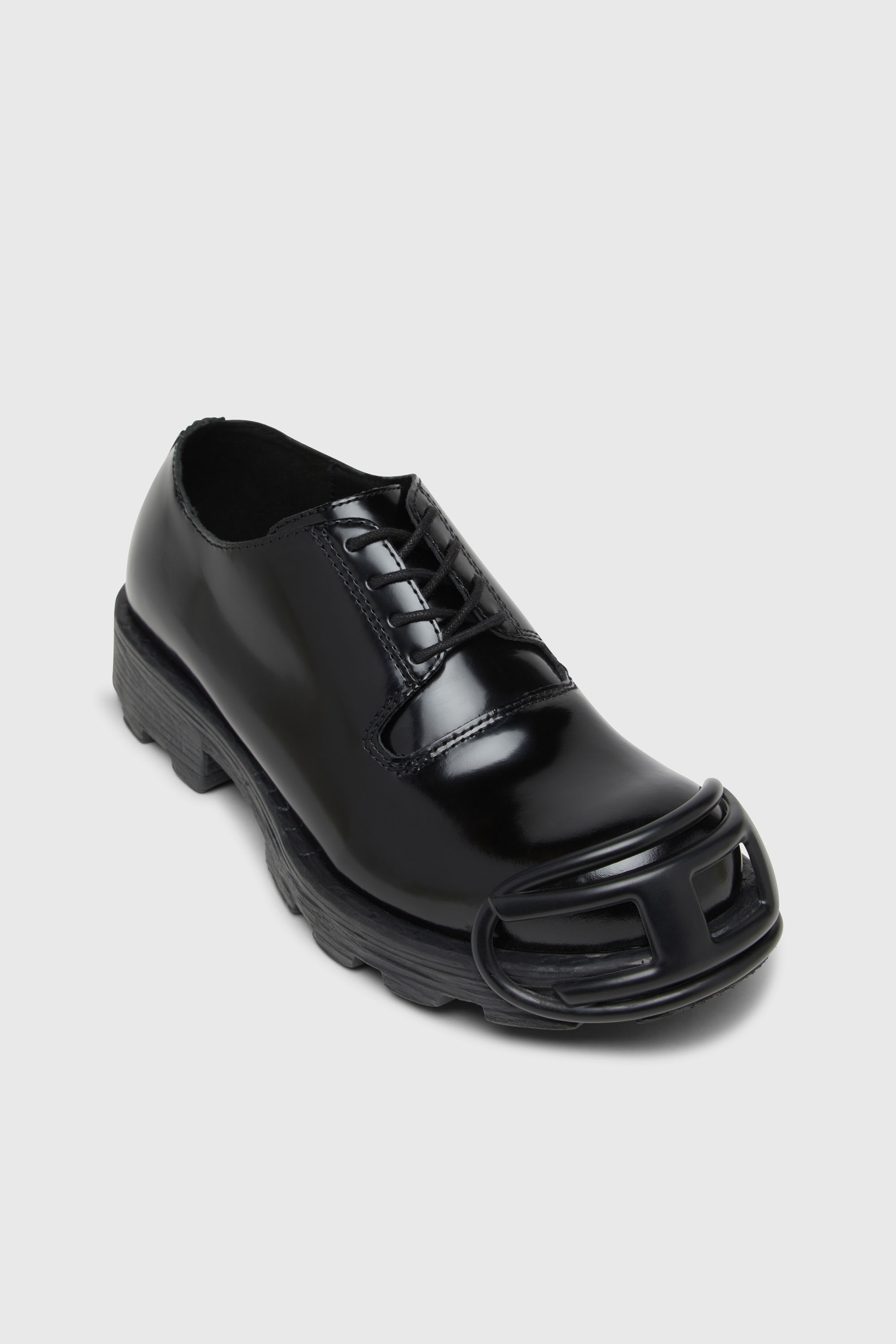 Diesel - D-HAMMER SO D, Herren D-Hammer-Schn&uuml;rschuhe aus Leder mit Oval D-Zehenkappe in Opakes Schwarz - 6