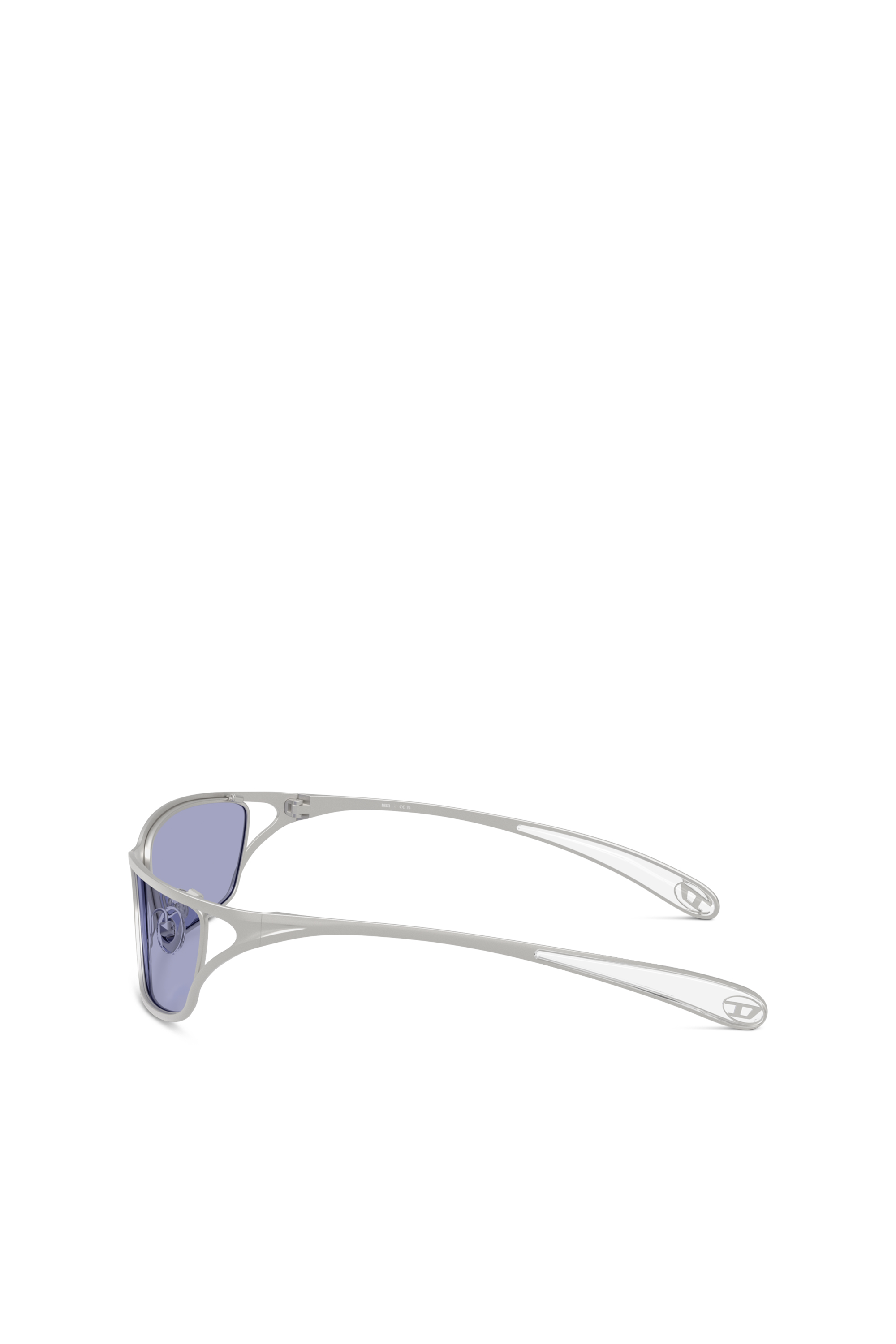 Diesel - 0DL1015, Unisex Rechteckige Sonnenbrille in Grau/Blau - 2