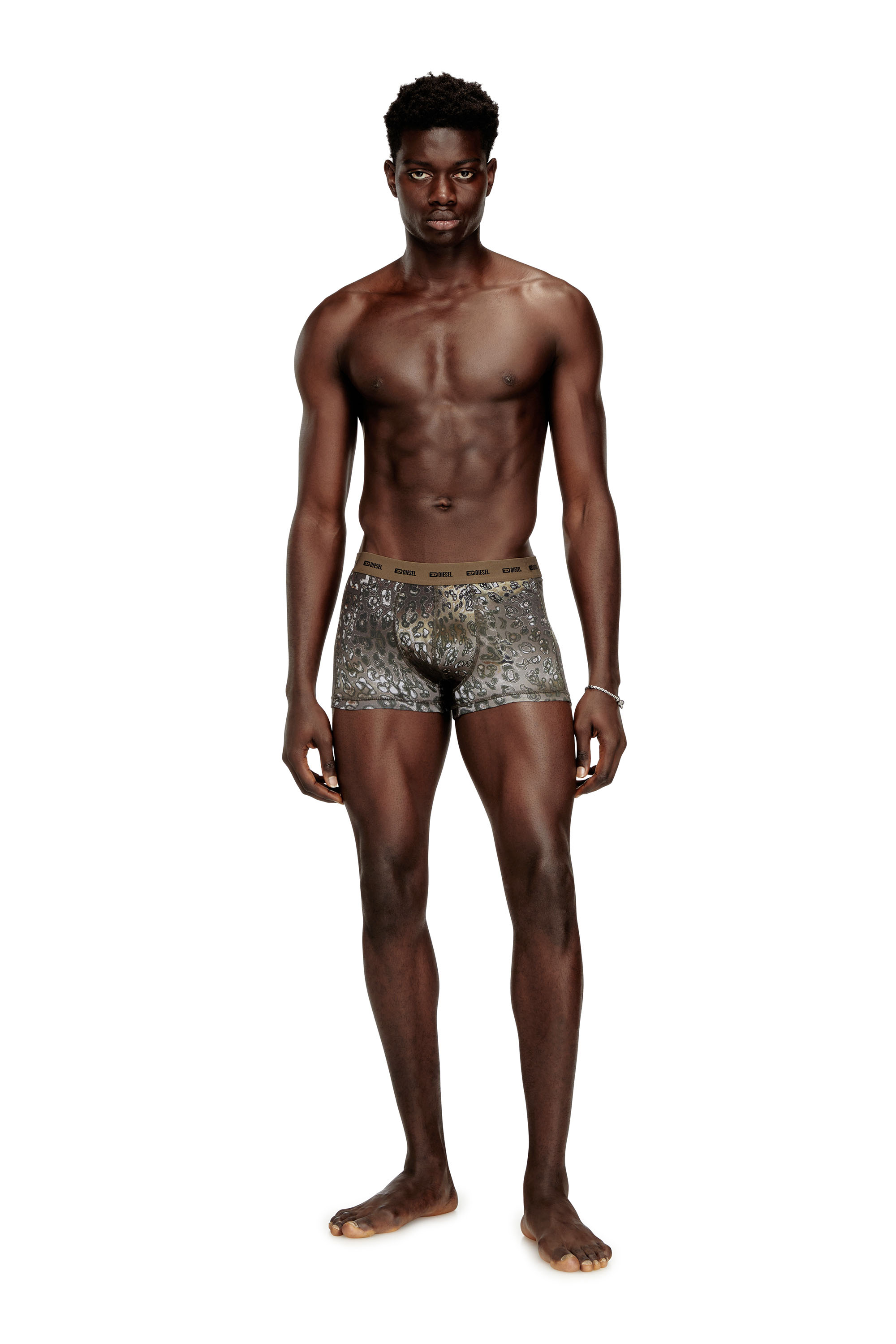 Diesel - DAMIEN-UTLT-3PACK, Herren Boxershorts aus Stretch-Baumwolle im Dreierpack in Schwarz/Braun - 3