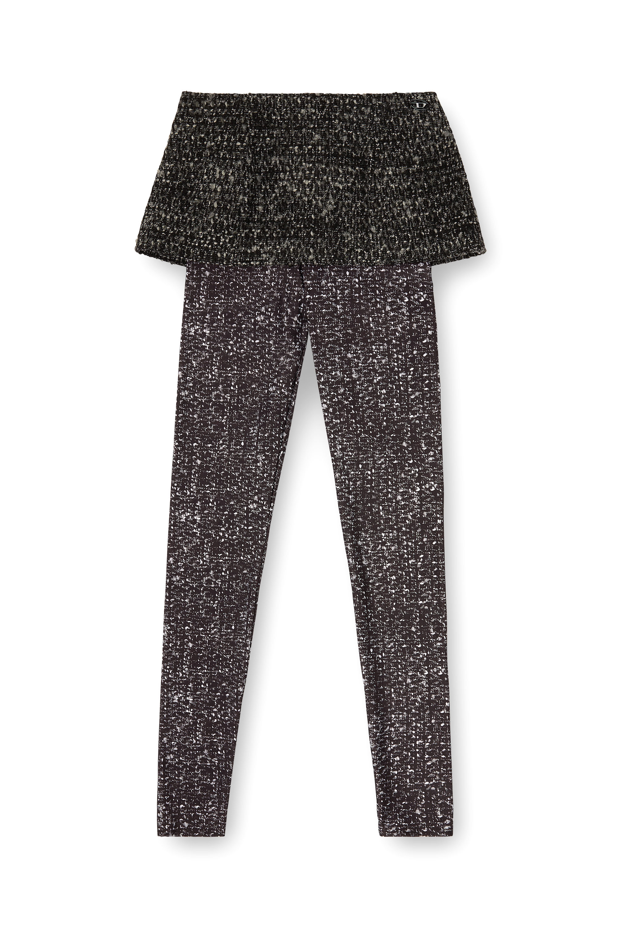 Diesel - P-HOUR, Damen Bouclé-Rock mit Leggings in Schwarz - 2