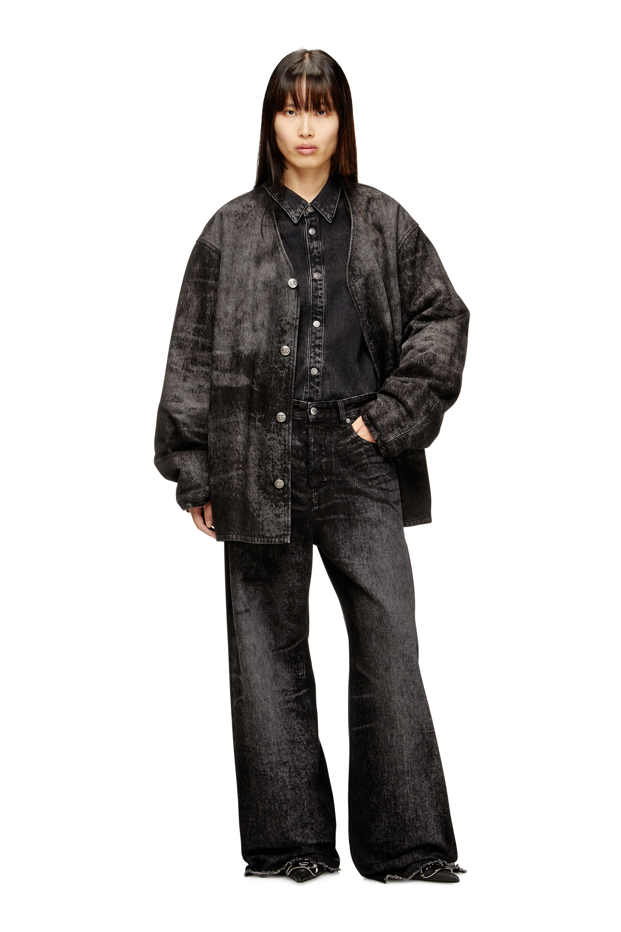 Relaxed Jeans 1996 D-Sire 007DB, Schwarz/Dunkelgrau Diesel - Damen Relaxed Jeans 1996 D-Sire 007DB, Schwarz/Dunkelgrau - 1
