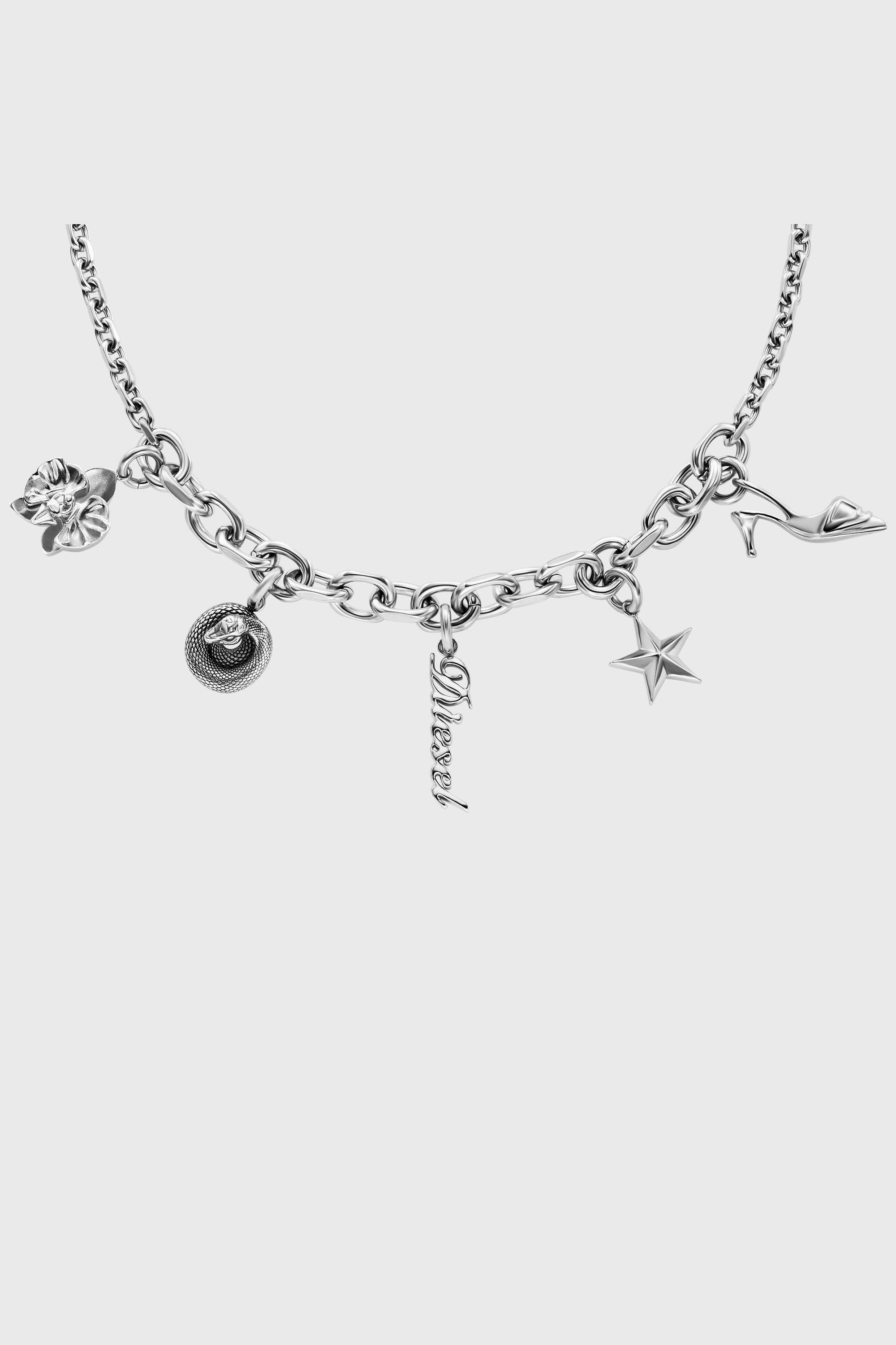 Diesel - DX1745040, Unisex Charm-Halskette aus Edelstahl in Silber - 2