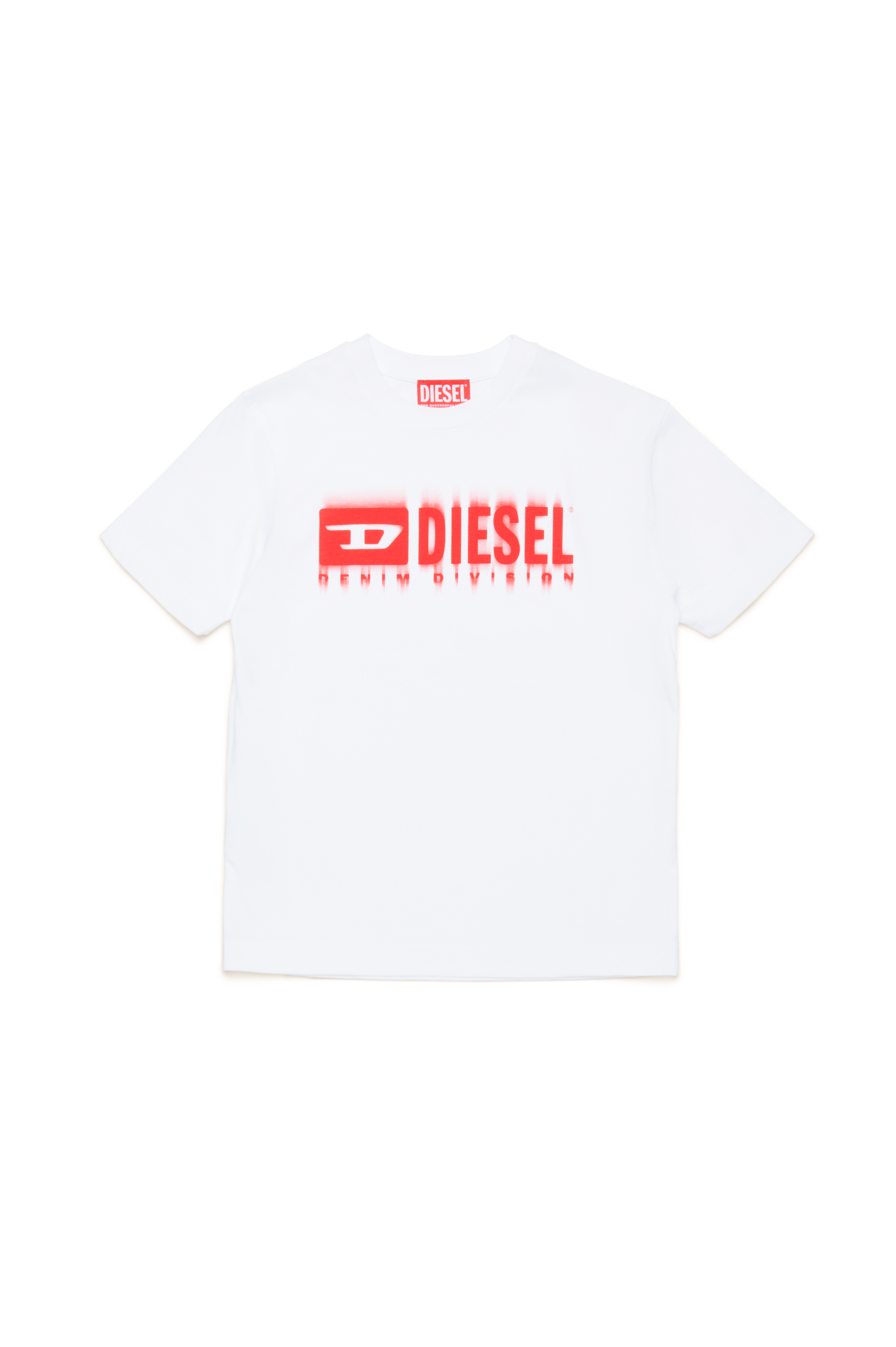 Diesel - TDIEGORL6, Herren T-Shirt mit verschmiertem Logo in Weiss - Image 1