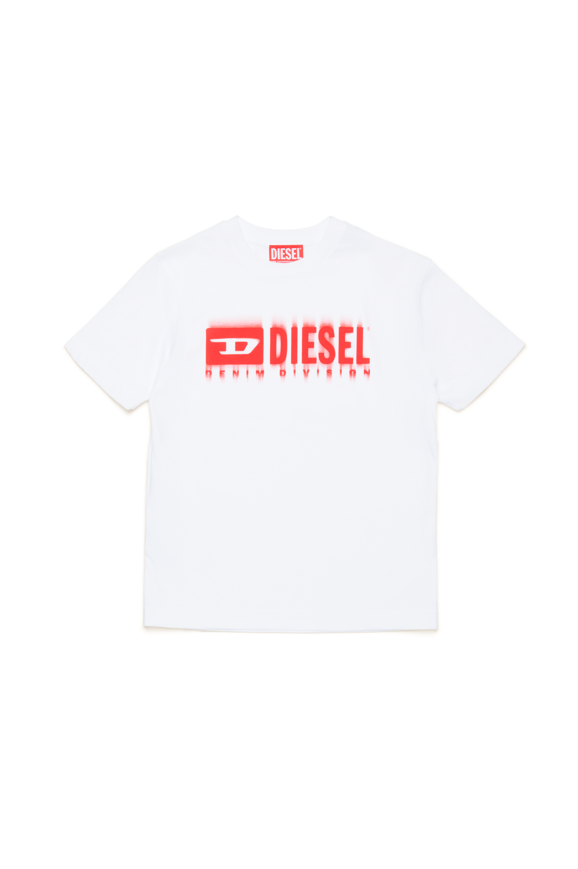 Diesel - TDIEGORL6, Herren T-Shirt mit verschmiertem Logo in Weiß - 1