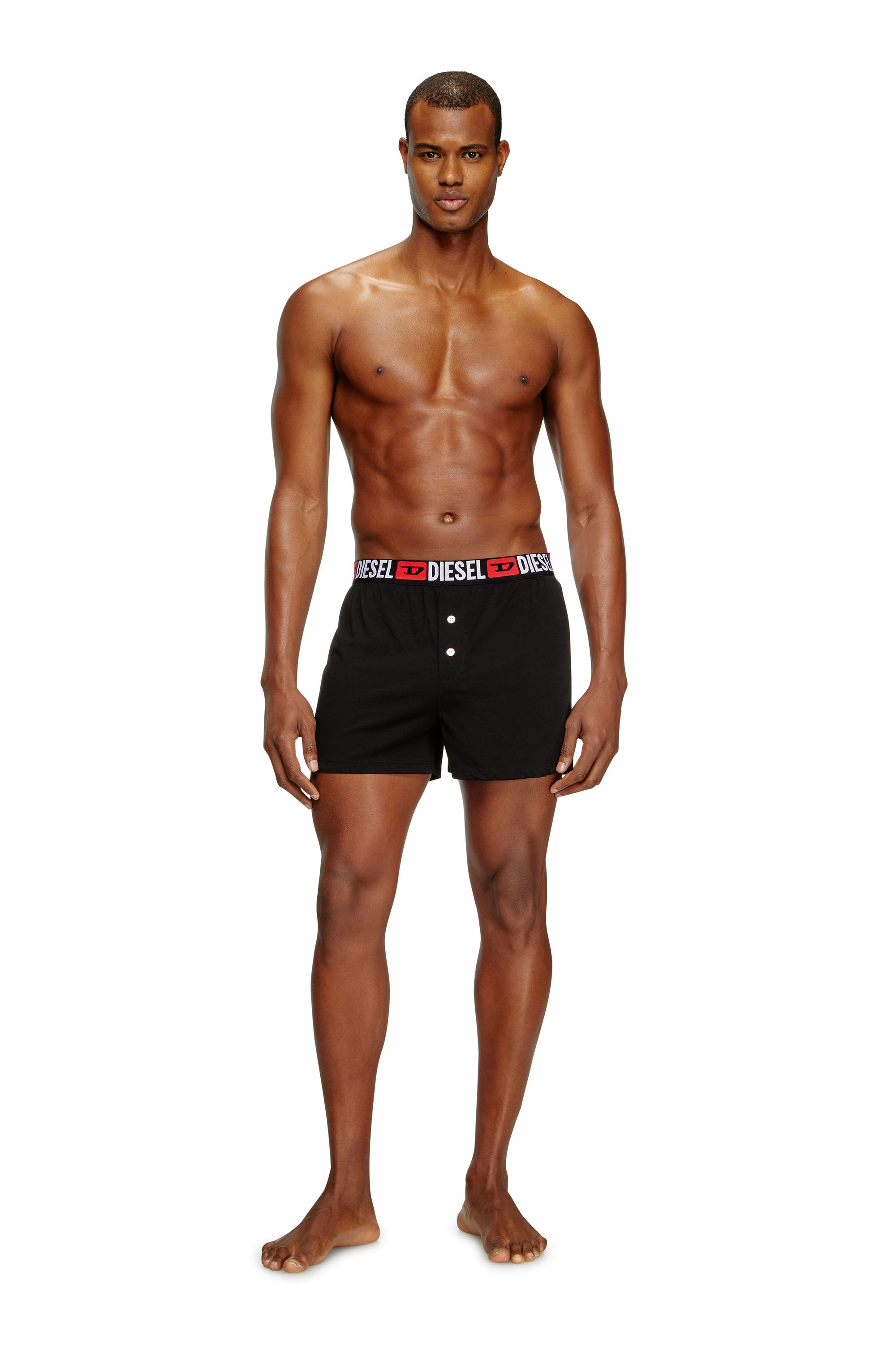 Diesel - STARKIE-D-CORE, Herren Boxershorts mit Allover-Logo am Bund in Schwarz - 1