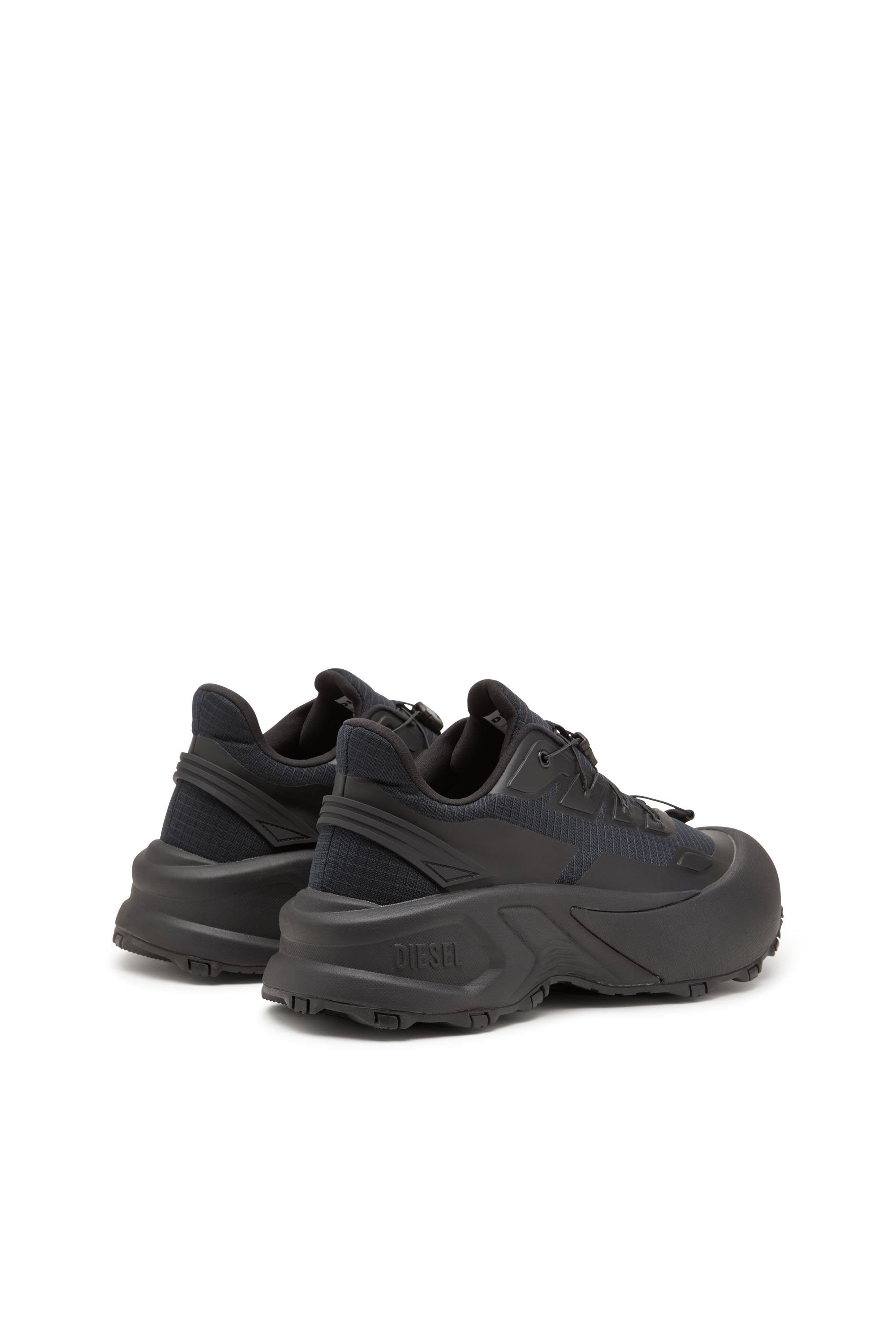 Diesel - D-CAGE RUNNER, Man's D-Cage Runner-Sneakers in TPU-trimmed ripstop in Black - 4