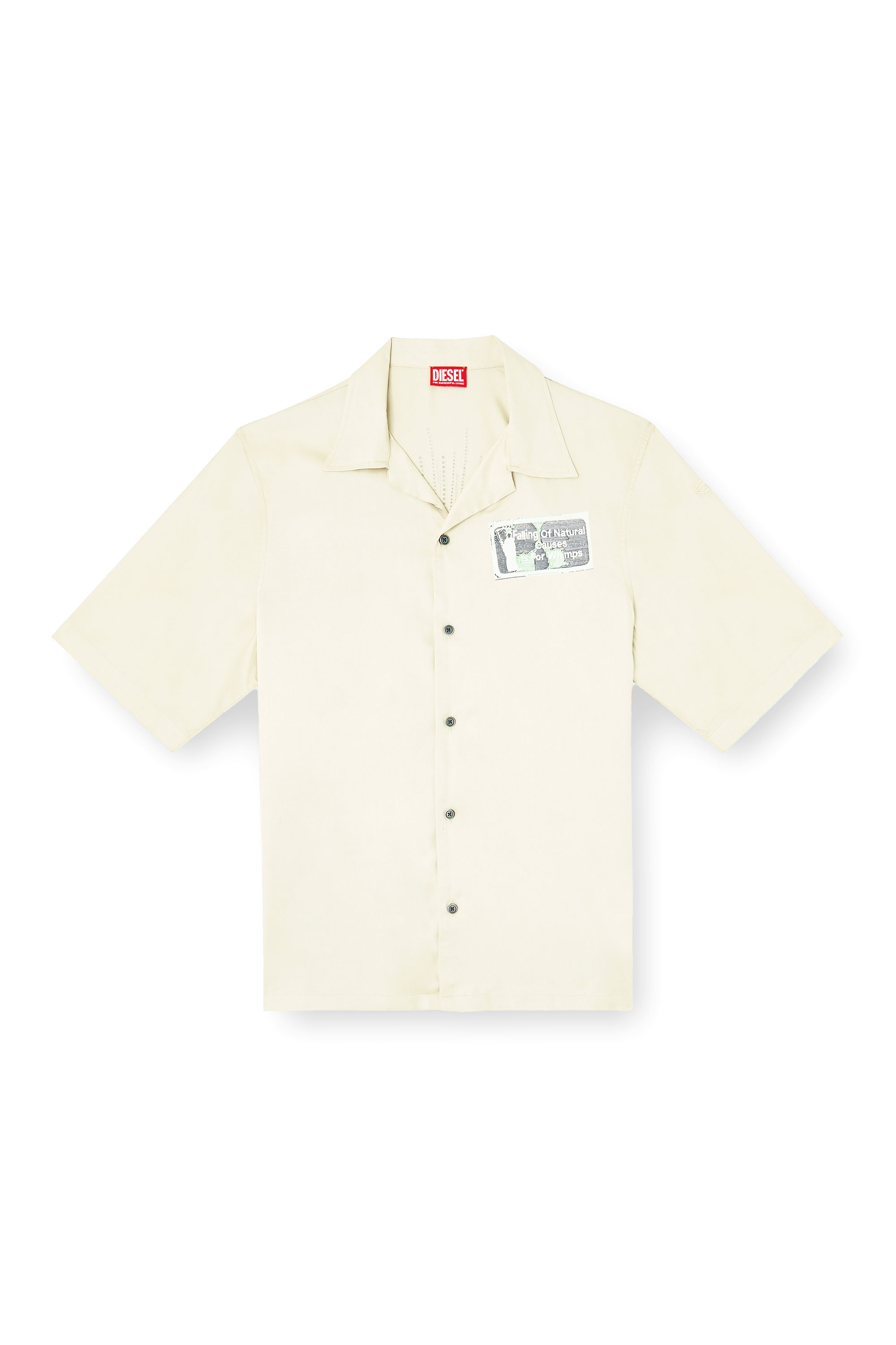 Diesel - S-BRACK-B-EPBR, Herren Hemd aus TENCEL™ mit Strass-Grafik in null - 3