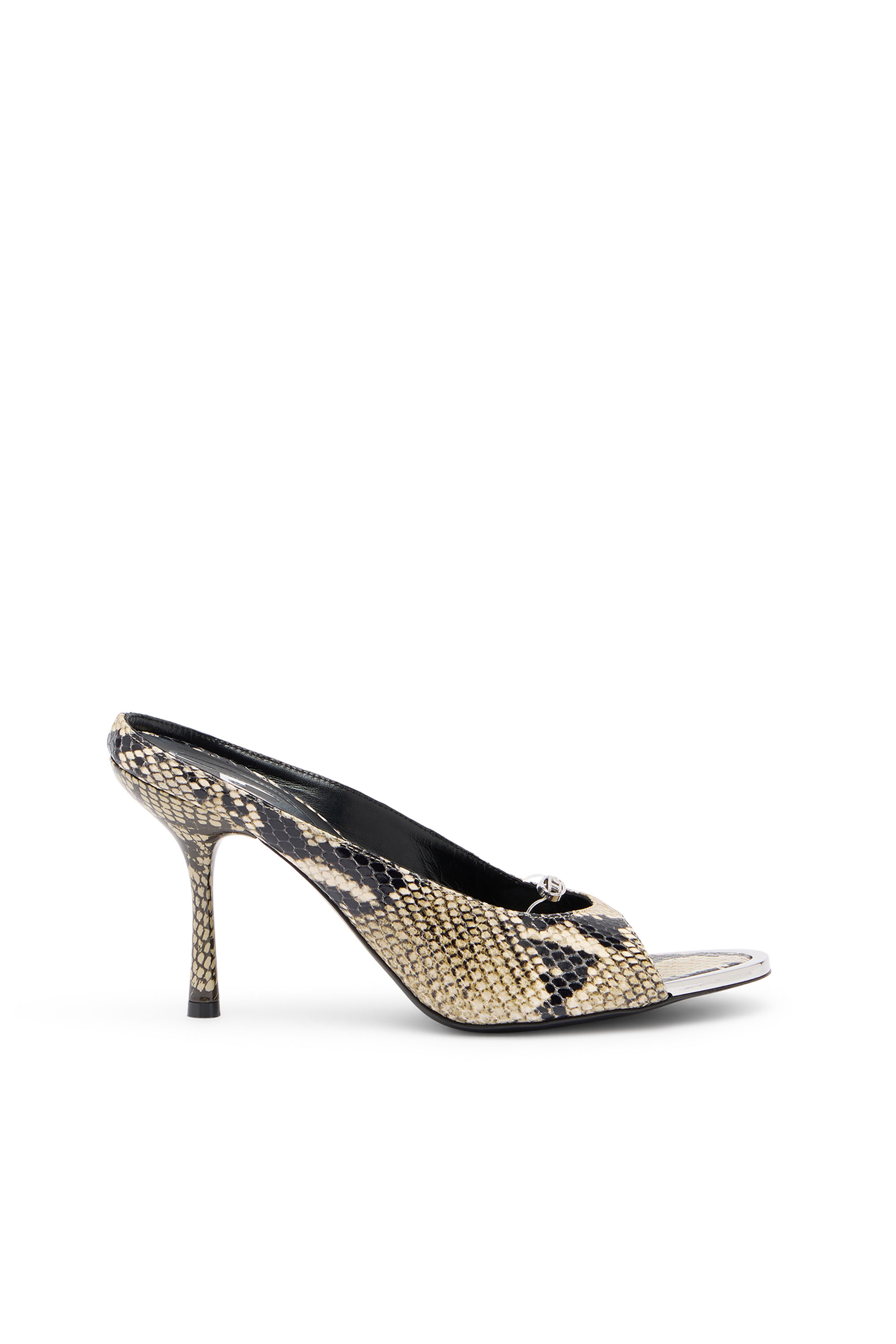 Diesel - D-DIAM'S SA 90, Damen D-Diam's-High Lederpantolette mit schwebendem ovalem D in null - 1