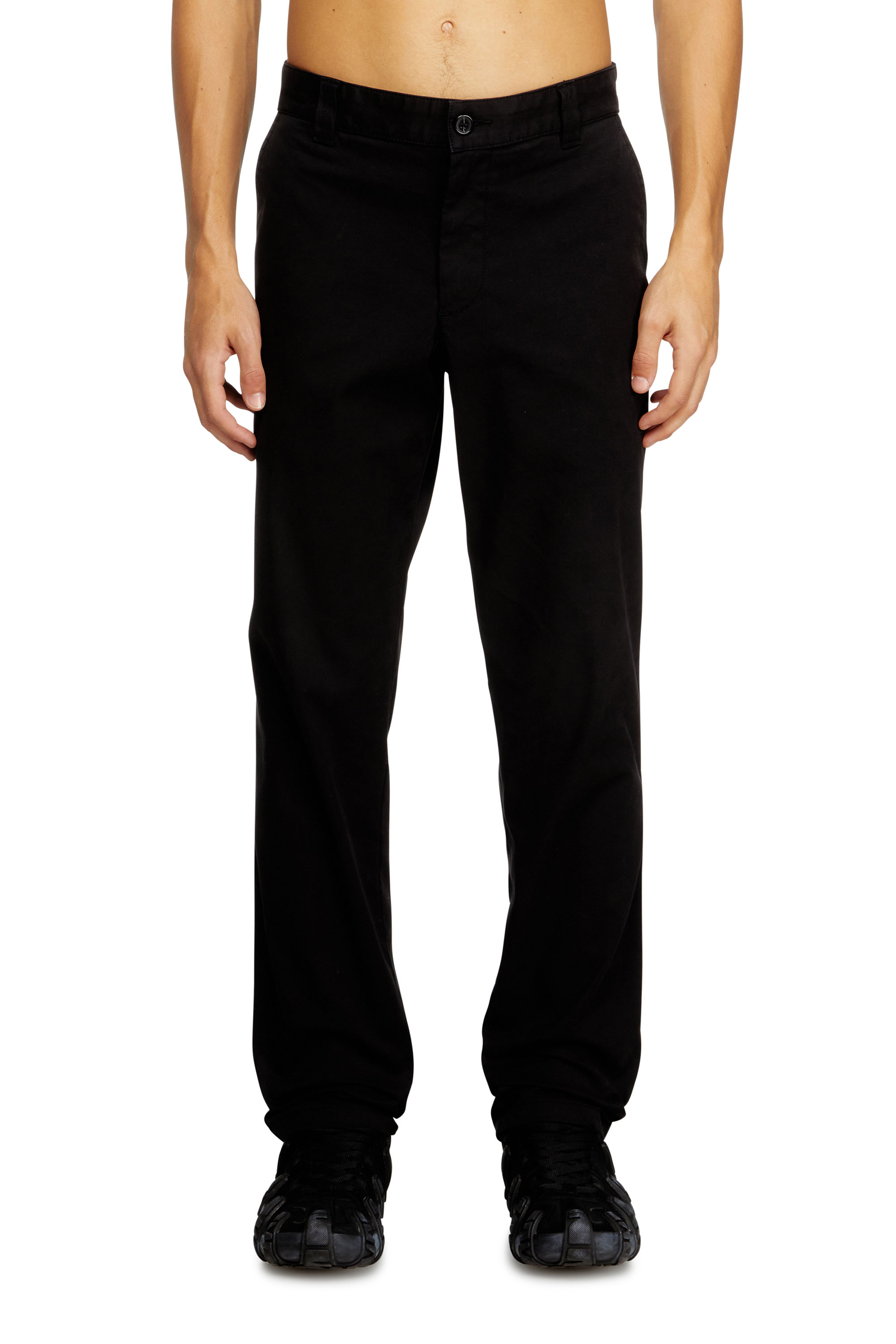 Diesel - P-DEFINE-EPCH, Herren Baumwollhose mit Nutzschlaufe in Schwarz - 1