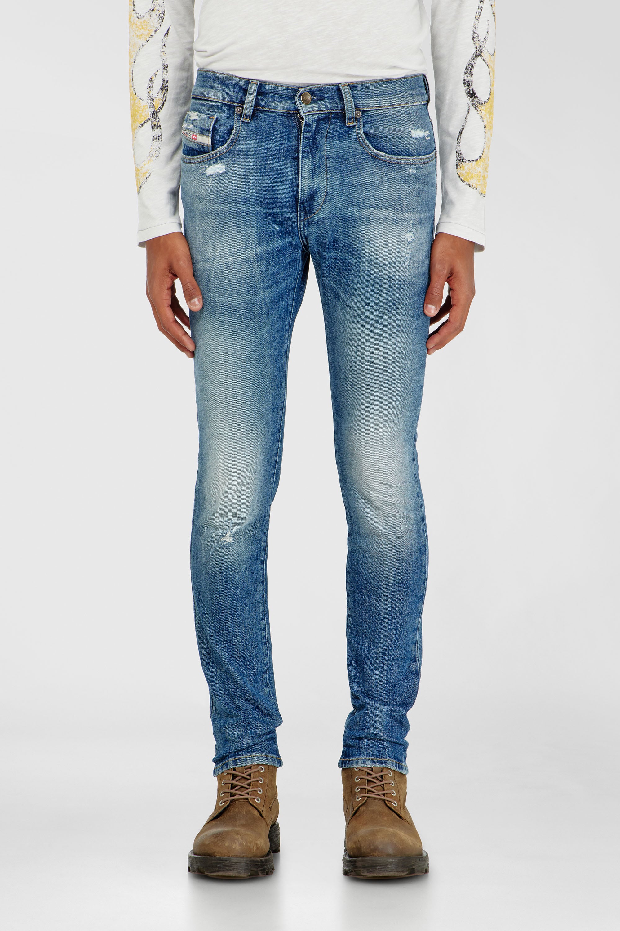 Diesel - Herren Slim Jeans 2019 D-Strukt 0KICR, Mittelblau - 1