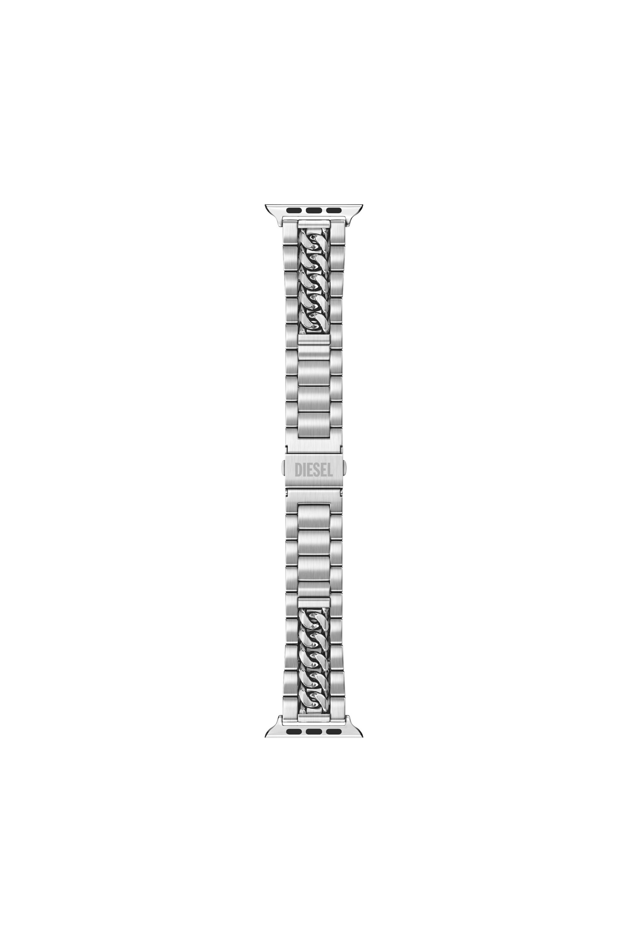 Diesel - DSS027 WATCH, Herren Edelstahl-Armband f&uuml;r apple watch&reg;, 38-49mm in Silber - 1