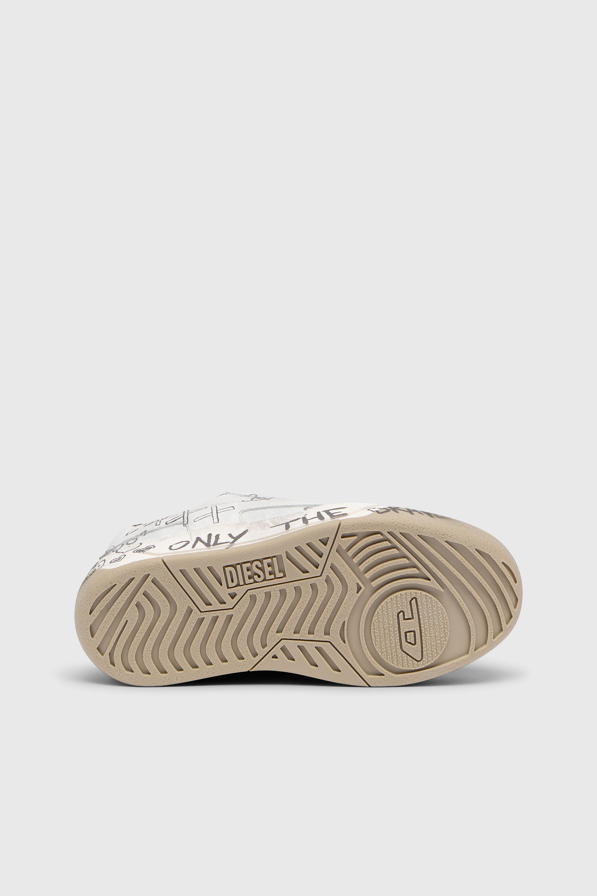 Diesel - S-D-OLLIE LOW, Herren D-Ollie-Ledersneaker mit Graffiti-Print in Wei&szlig; - 5