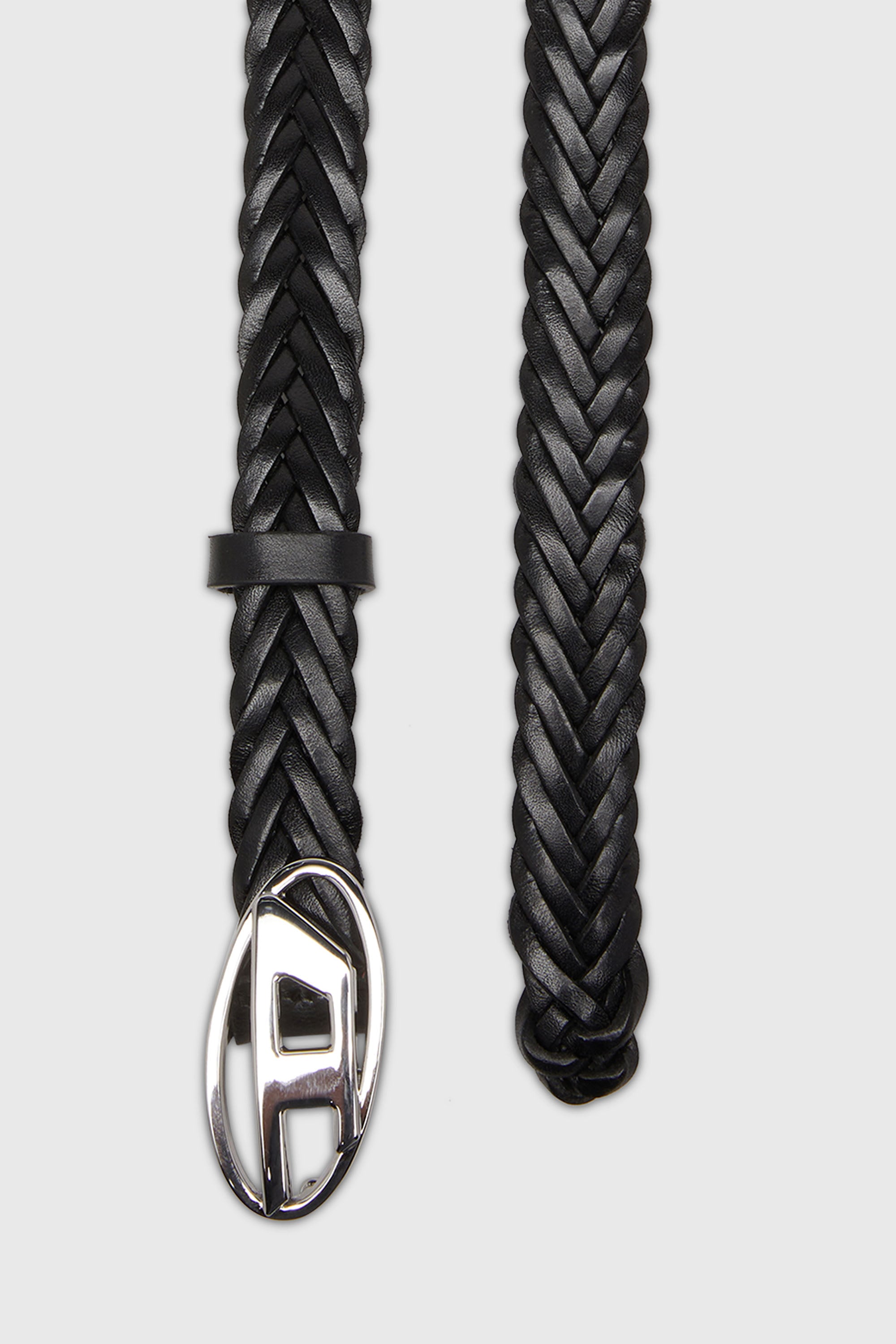 Diesel - B-1DR 20, Damen 1.9 cm geflochtener Lederg&uuml;rtel in Schwarz - 2