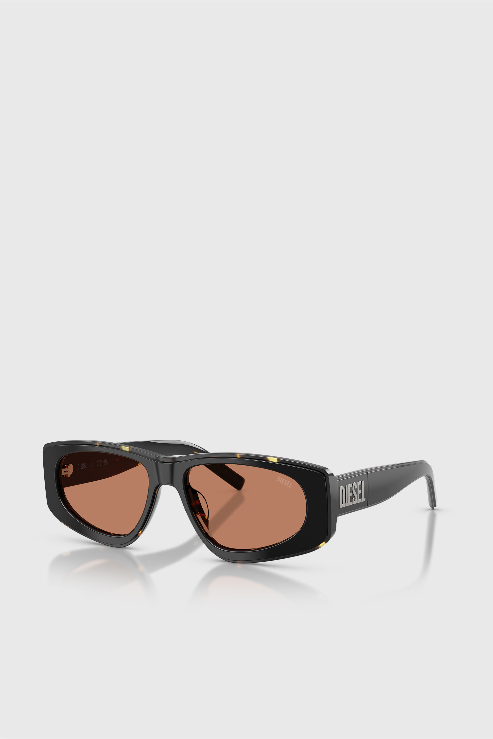 Diesel - 0DL2021U, Unisex Geometrische Sonnenbrille in Schwarz/Braun - 2