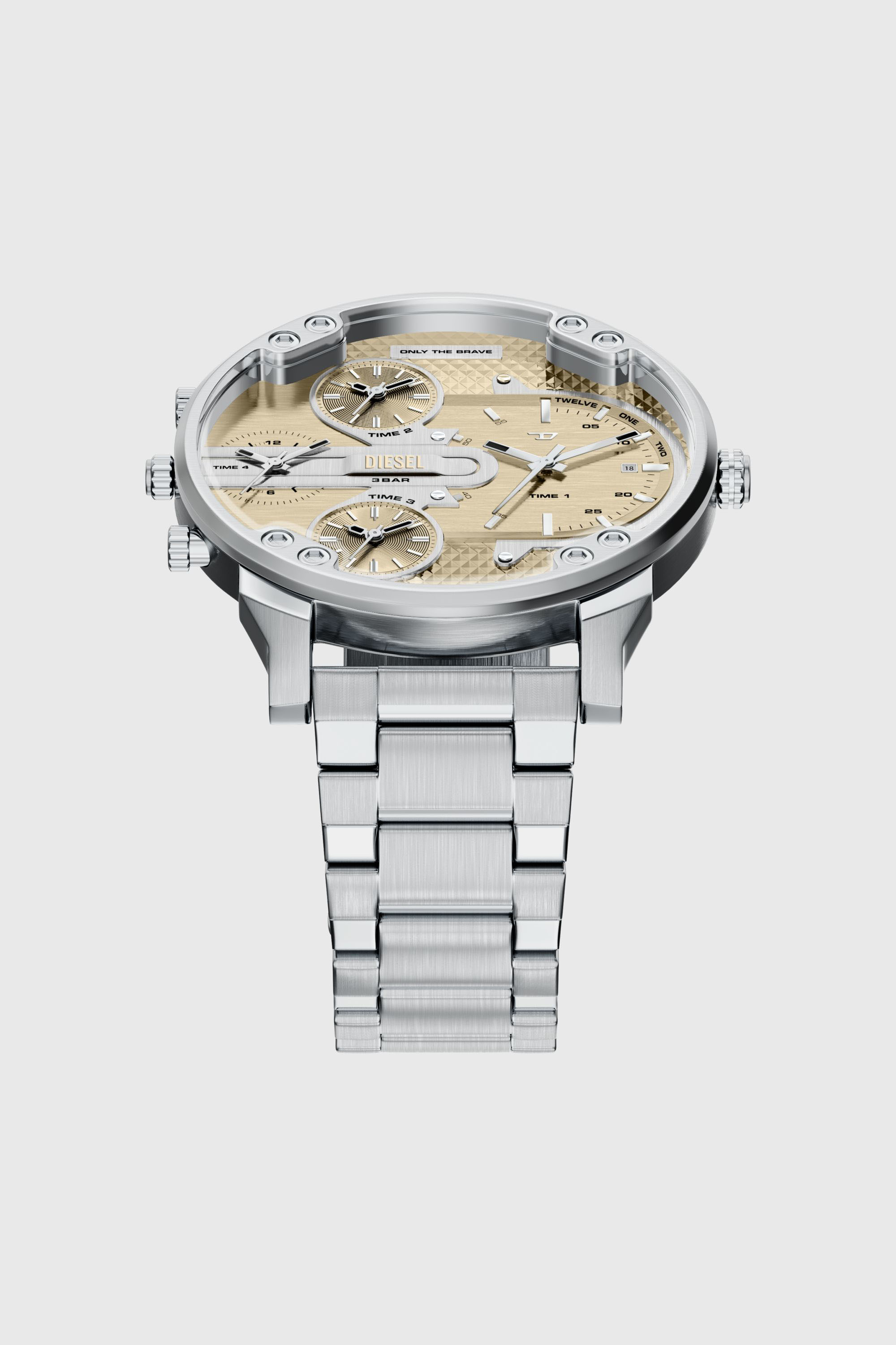 Diesel - DZ7495 WATCH, Herren Mr. Daddy Slim Edelstahluhr in Silber - 4