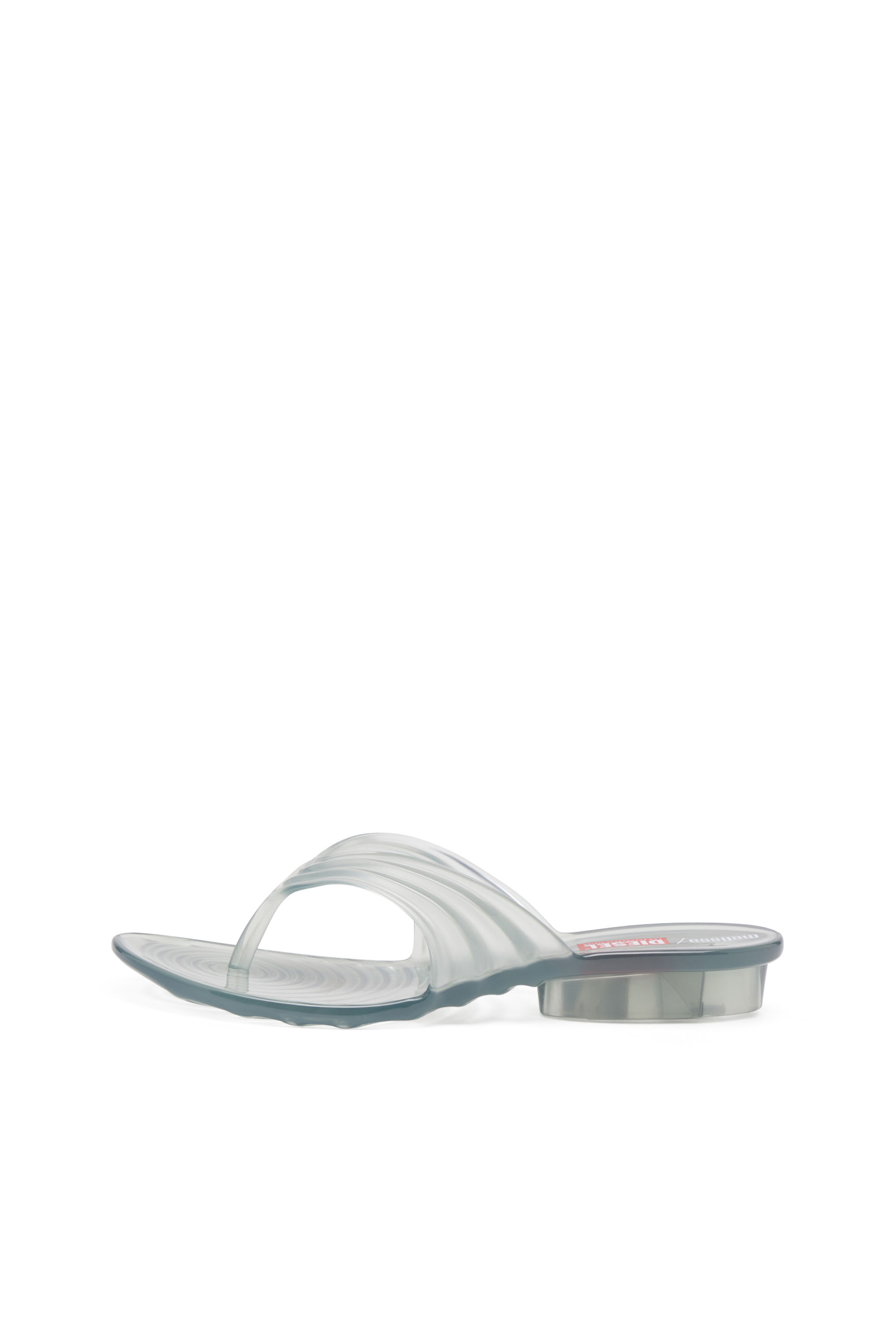 Diesel - MELISSA QUANTUM THONG, Damen Künstlerisch gestaltete Flip-Flops aus Melflex® in Hellgrau - 8