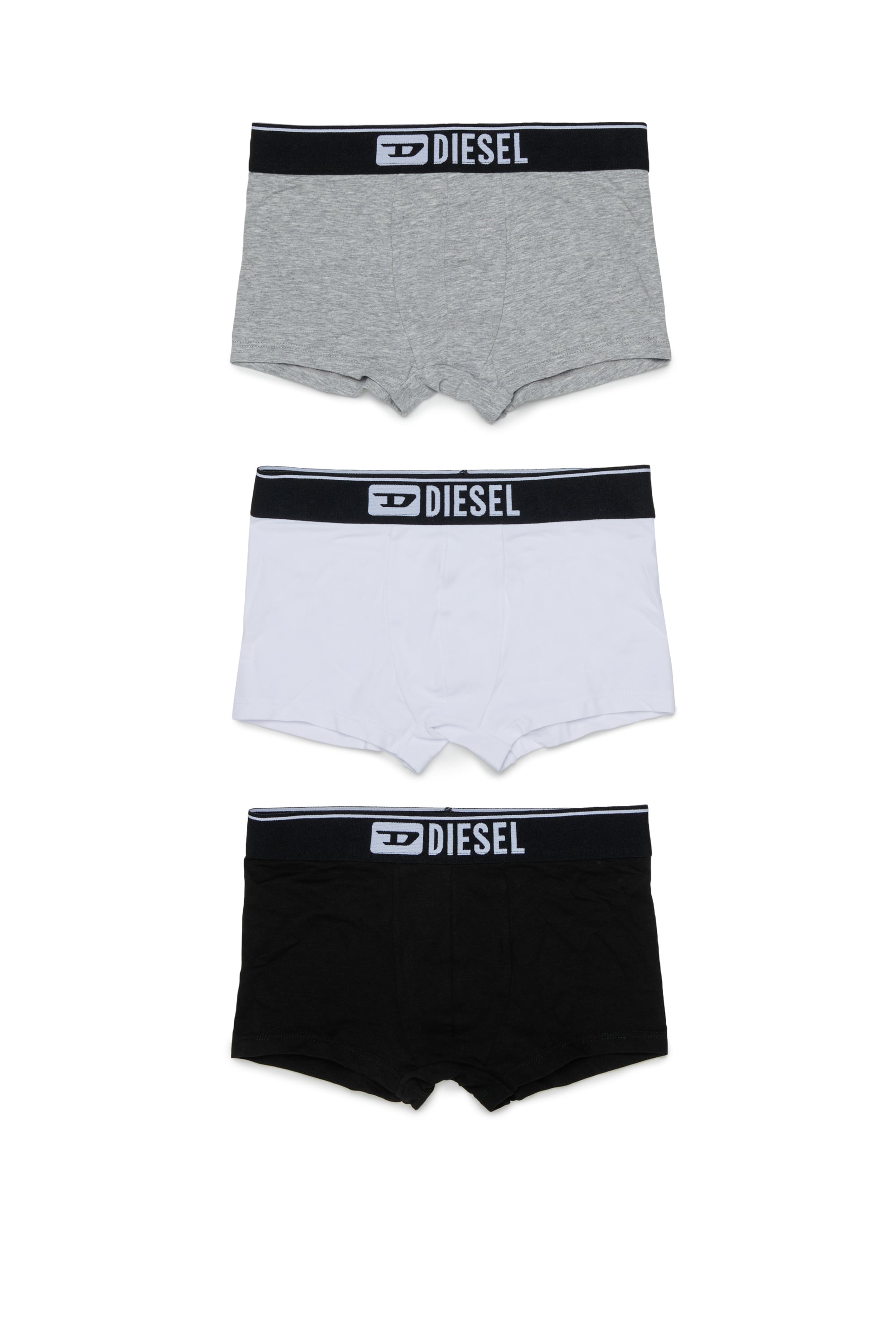 Diesel - UM-UGINTRIPACK-DD, Herren 3er-Pack Boxershorts aus stretch-baumwolle in Schwarz/Grau - 1