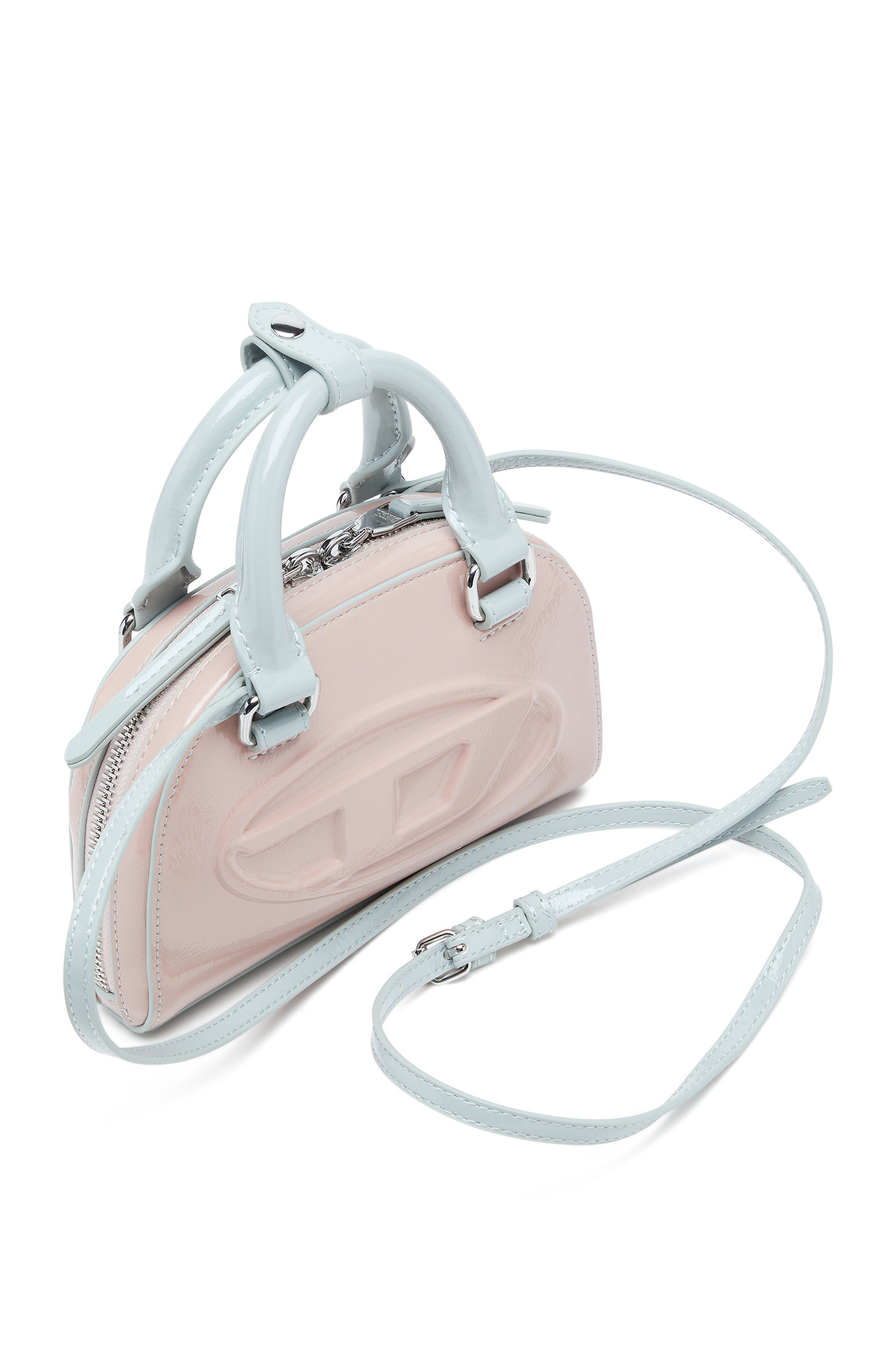 Diesel - 1DR DOME CROSSBODY XS, Damen 1DR Dome-Mini Umh&auml;ngetasche mit Naplak-Effekt in Rosa - 5